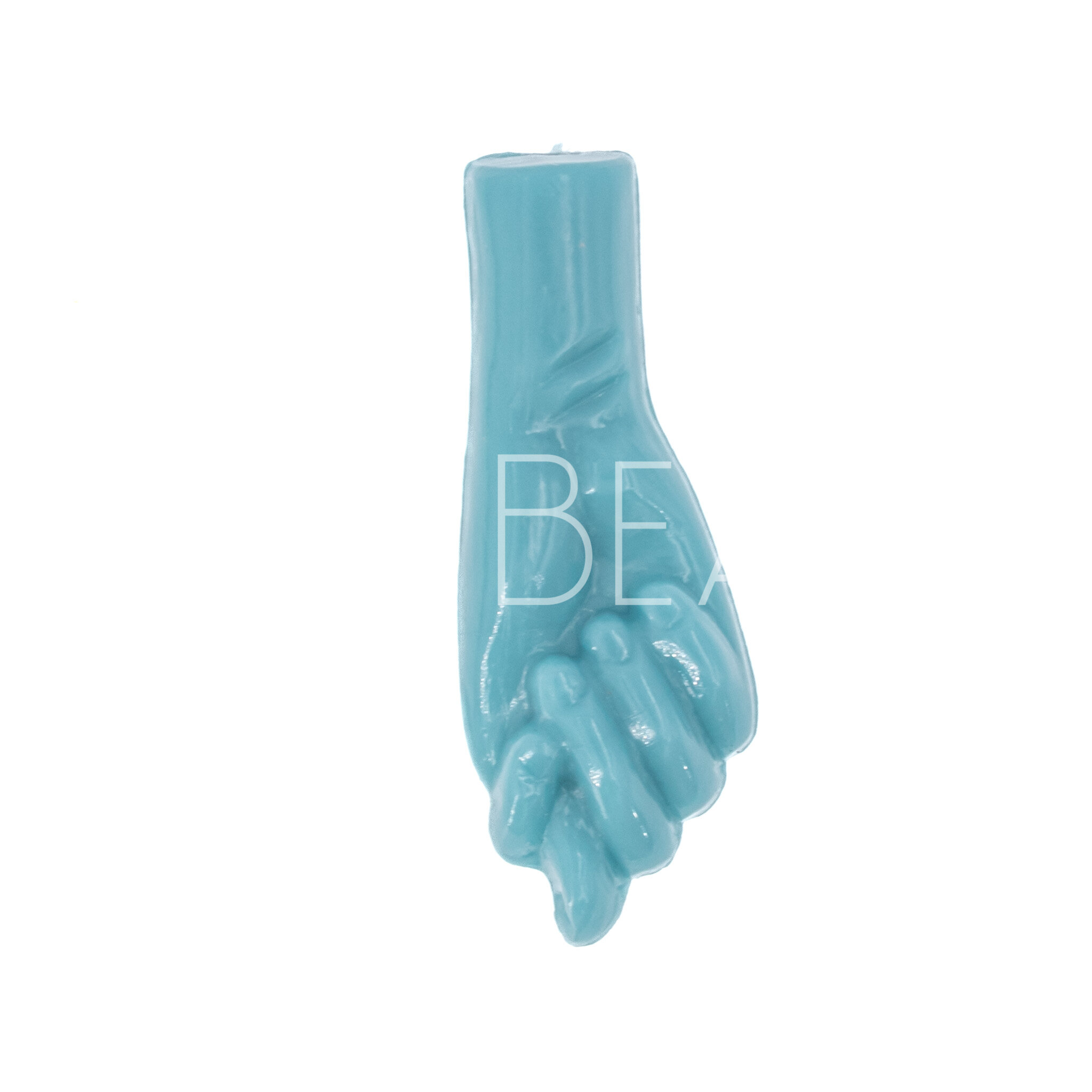 16x6 Hand  in turquoise  Opaque