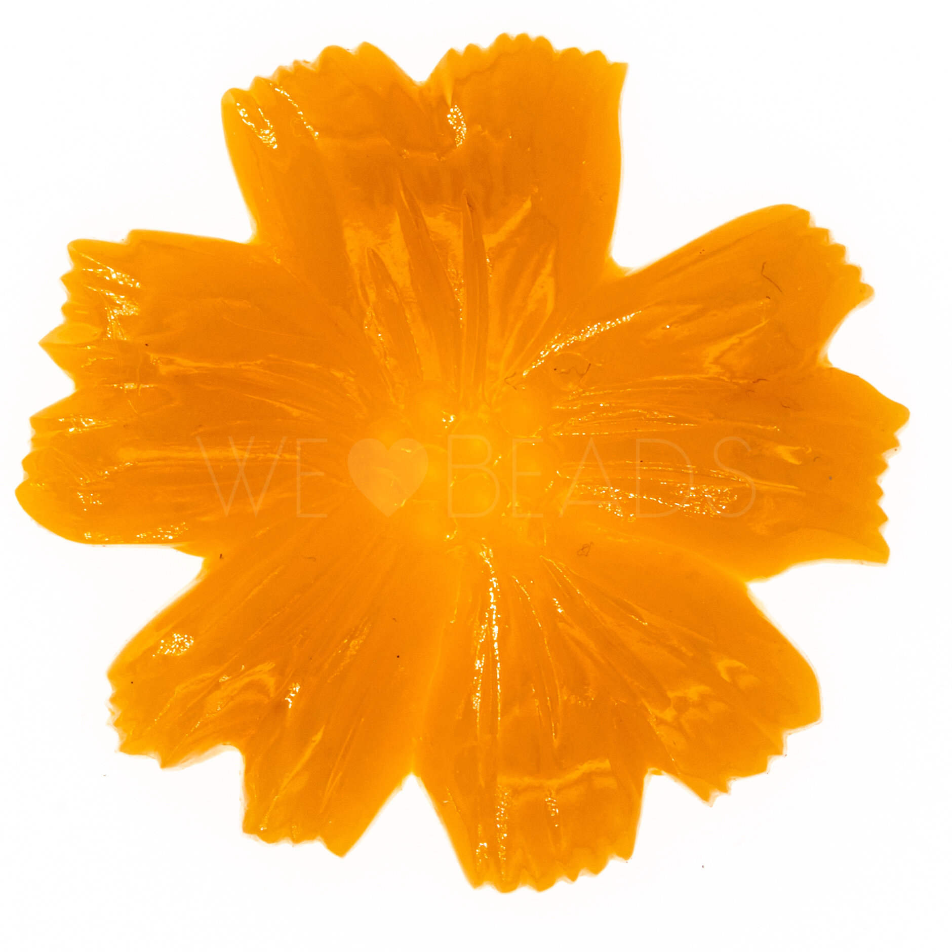 49mm Flower Cabochon in honey yellow