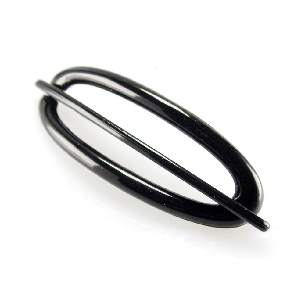 Libellenspange in schwarz Satt, medium