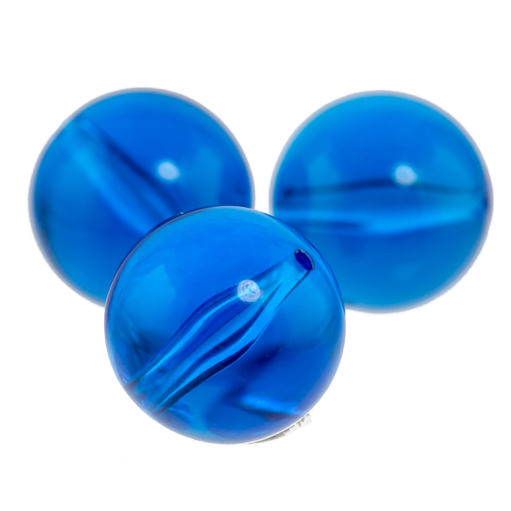 20mm Roundbead in deep sky blue Translucent
