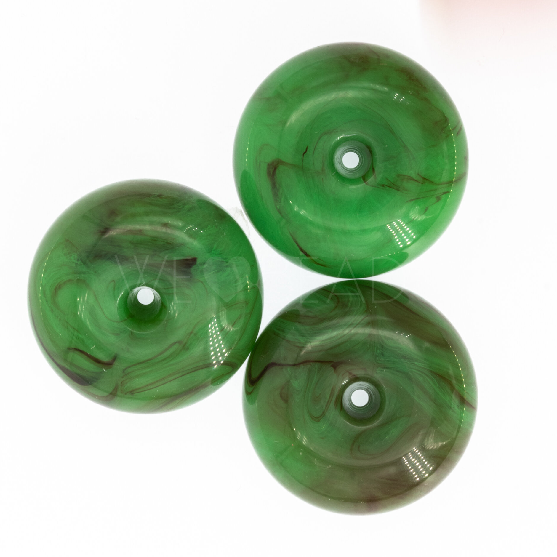 26mm Donut Beads in green