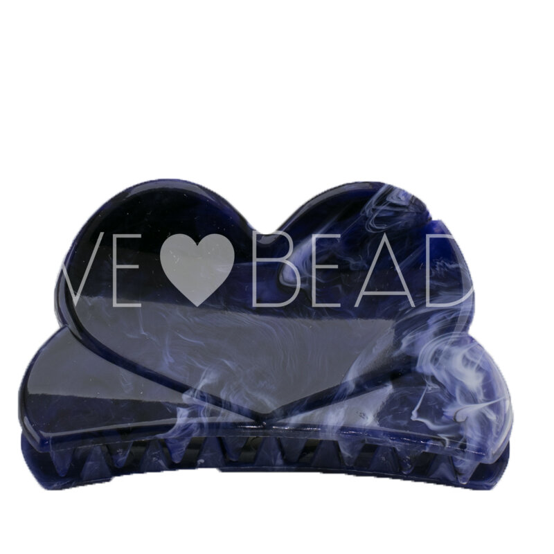 Herz Haarspange in lapisblau Large