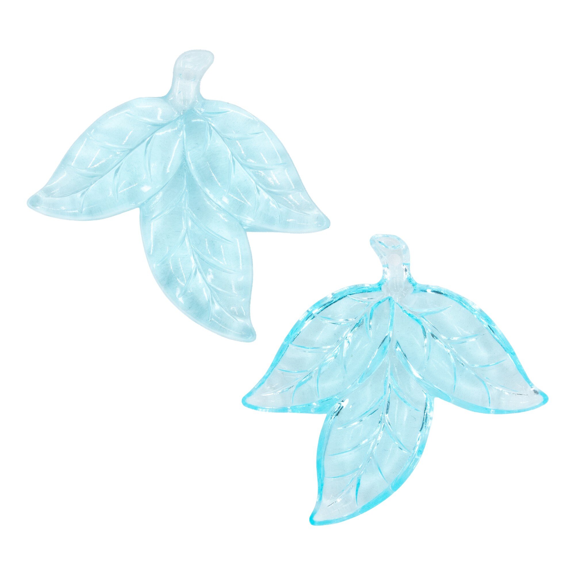 50mm Blatt Anhänger in Aqua