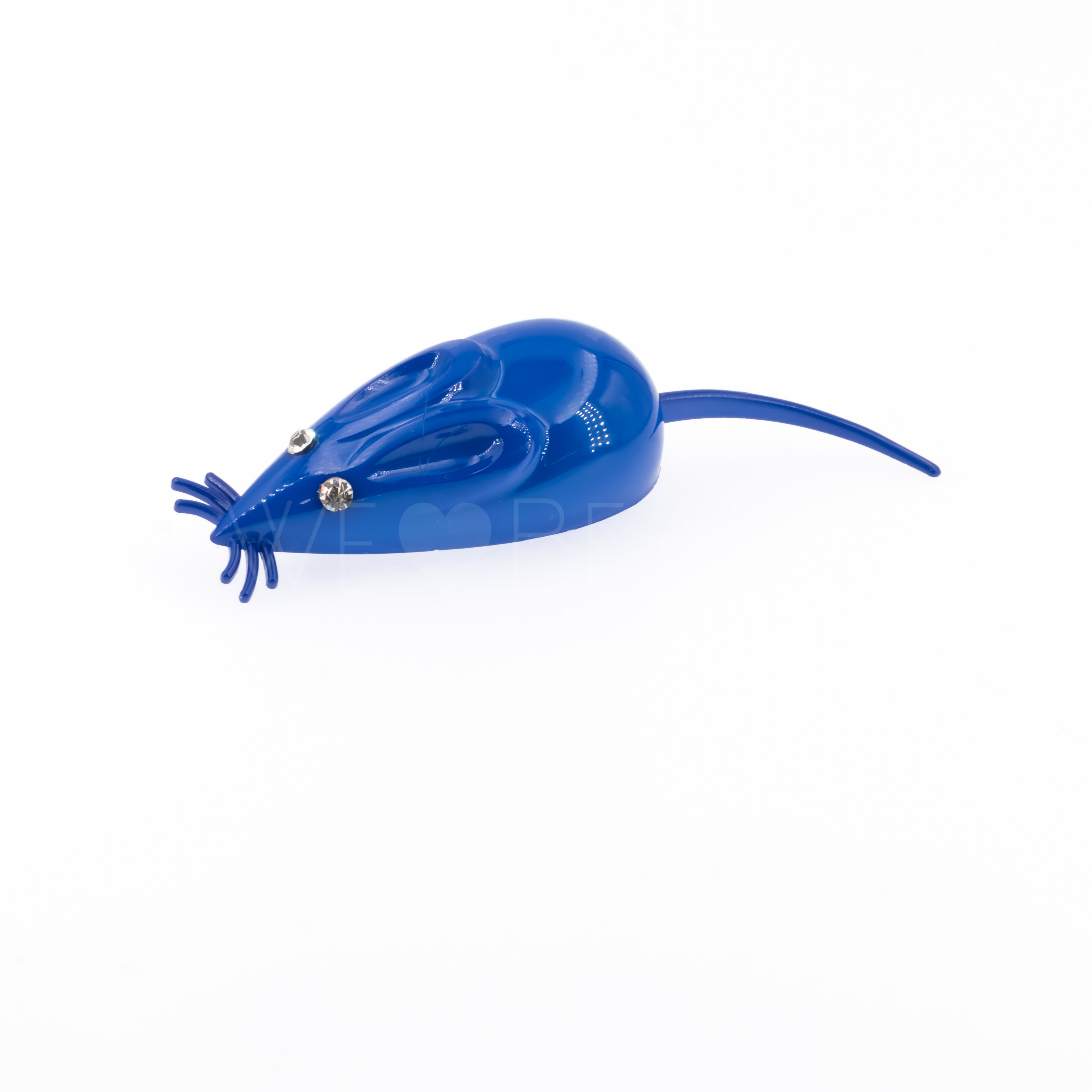 48mm Maus Cabochon in ultramarinblau mit strass augen