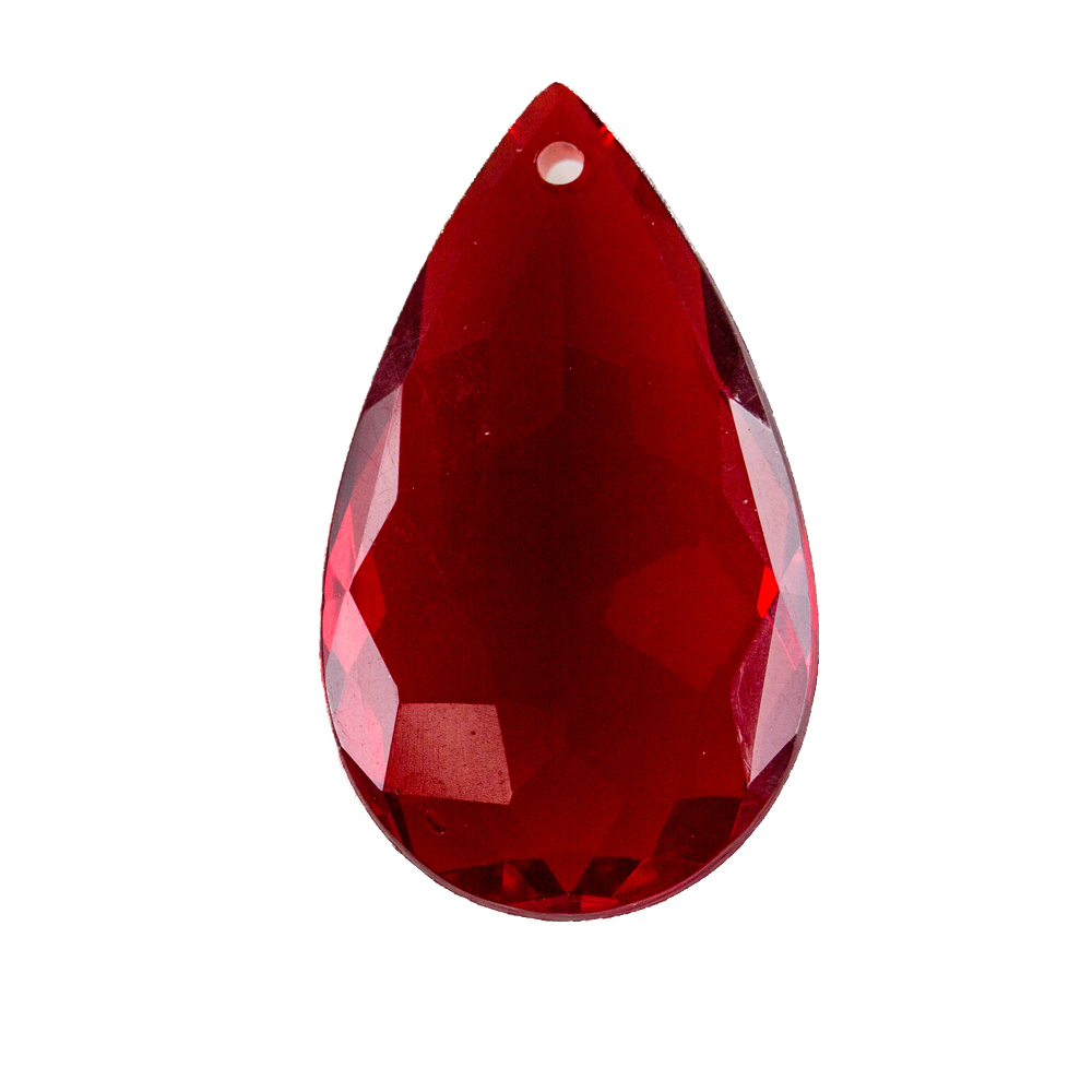 29x18 Tropfen Anhänger - rot Transparent