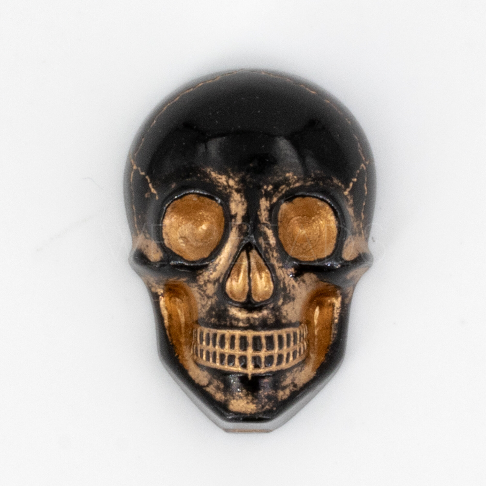 20x14 Cabochon Totenkopf in schwarz