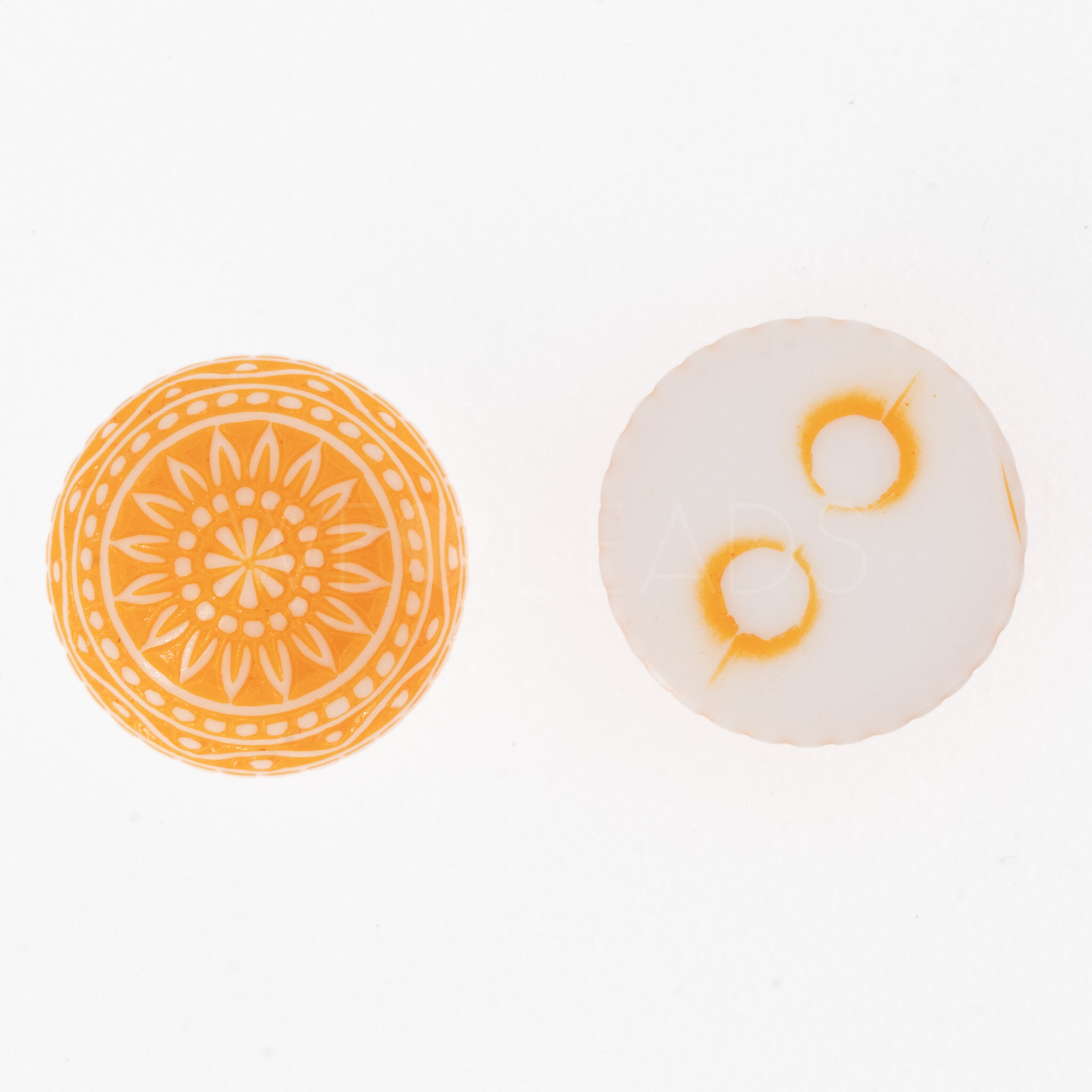 12mm Mosaik  Cabochon Rund in gelb