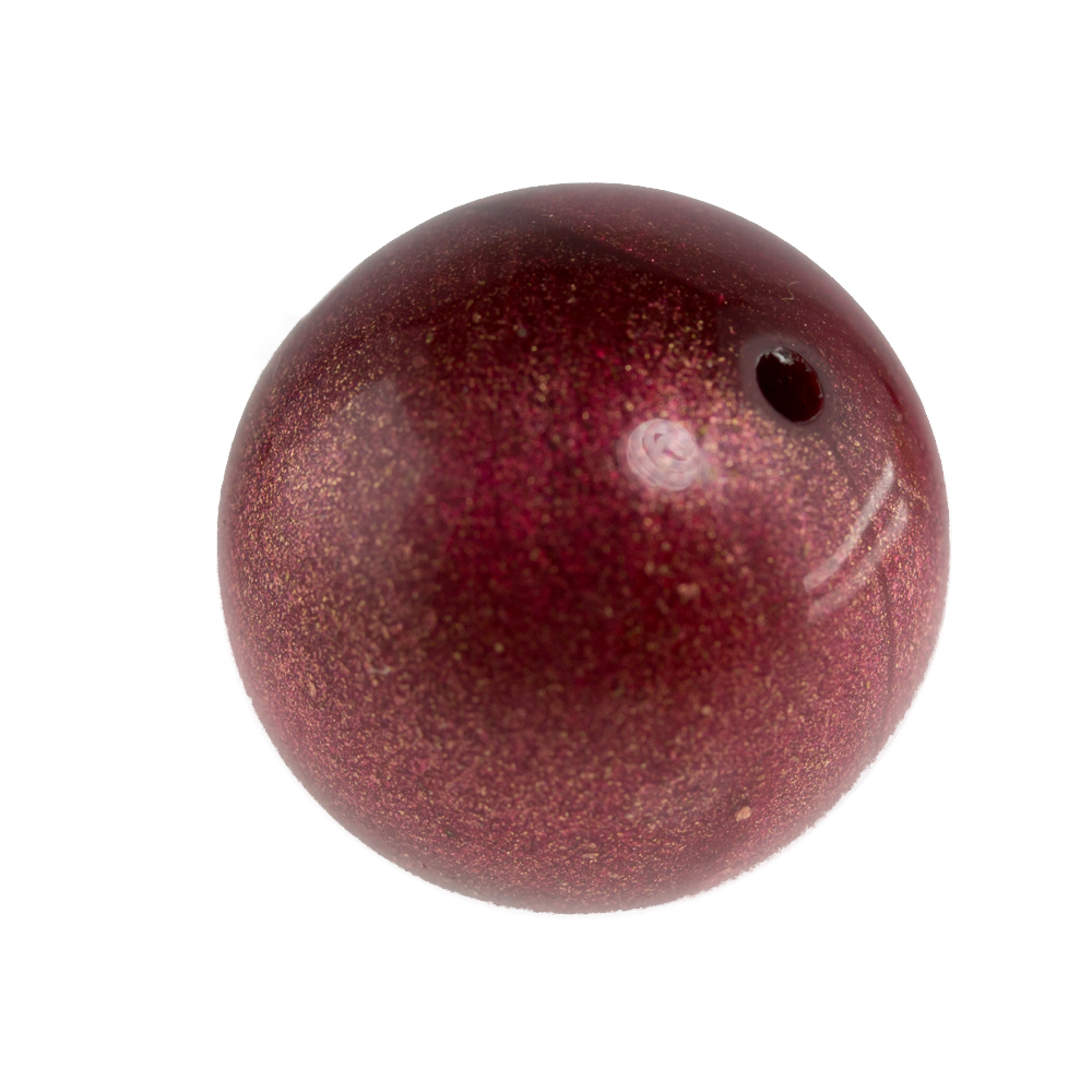 16mm Roundbead in Ruby red Silk