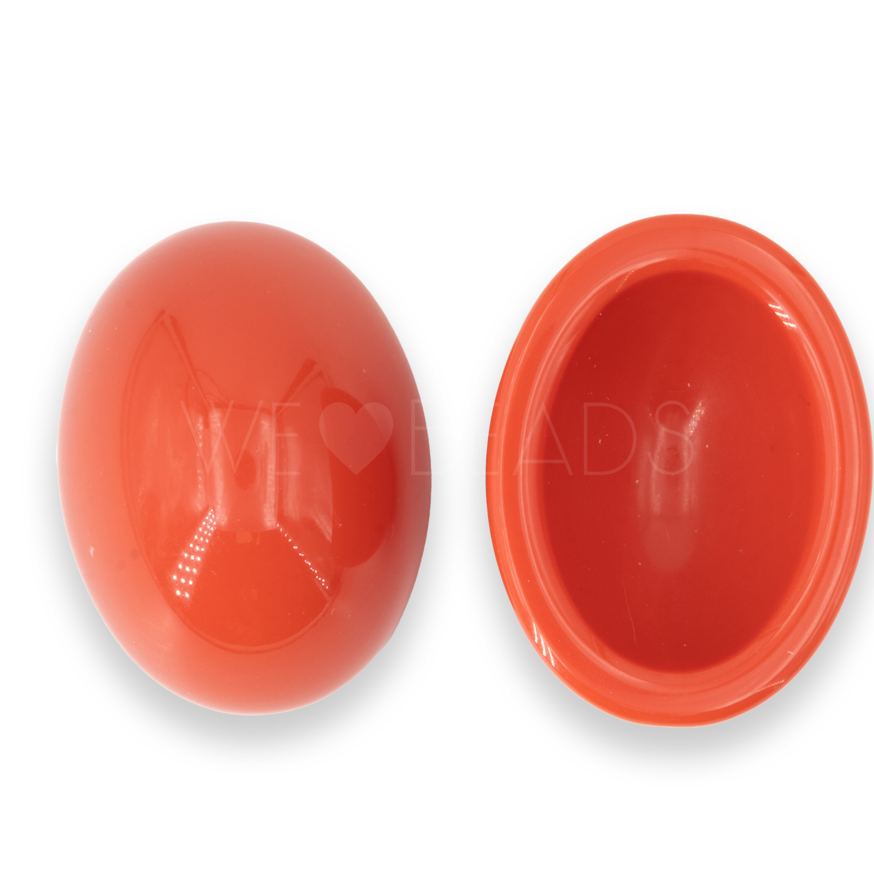 40x30 oval Cabochon in korall-rot