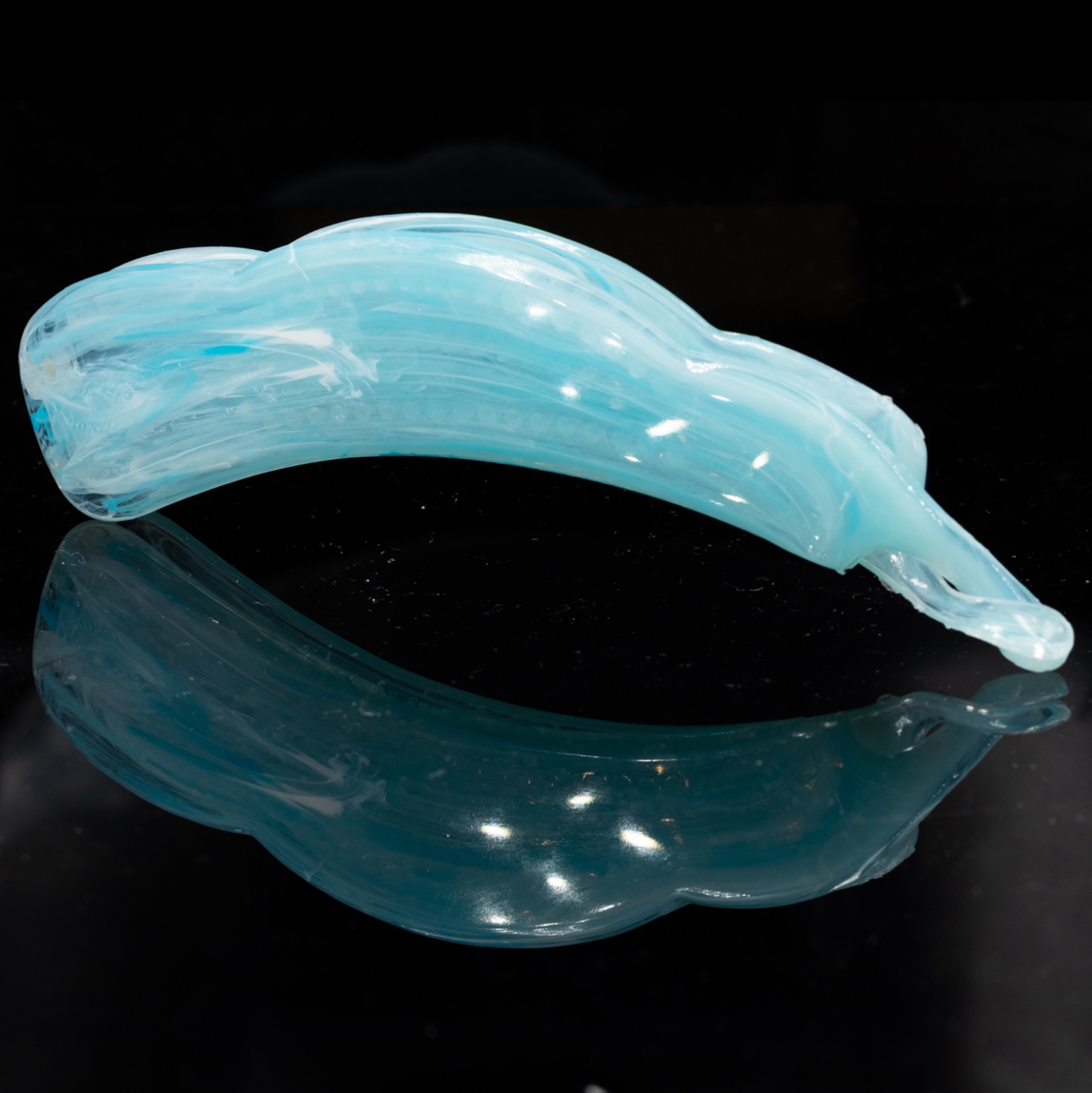 13cm Bananenspange in himmelblau , Large