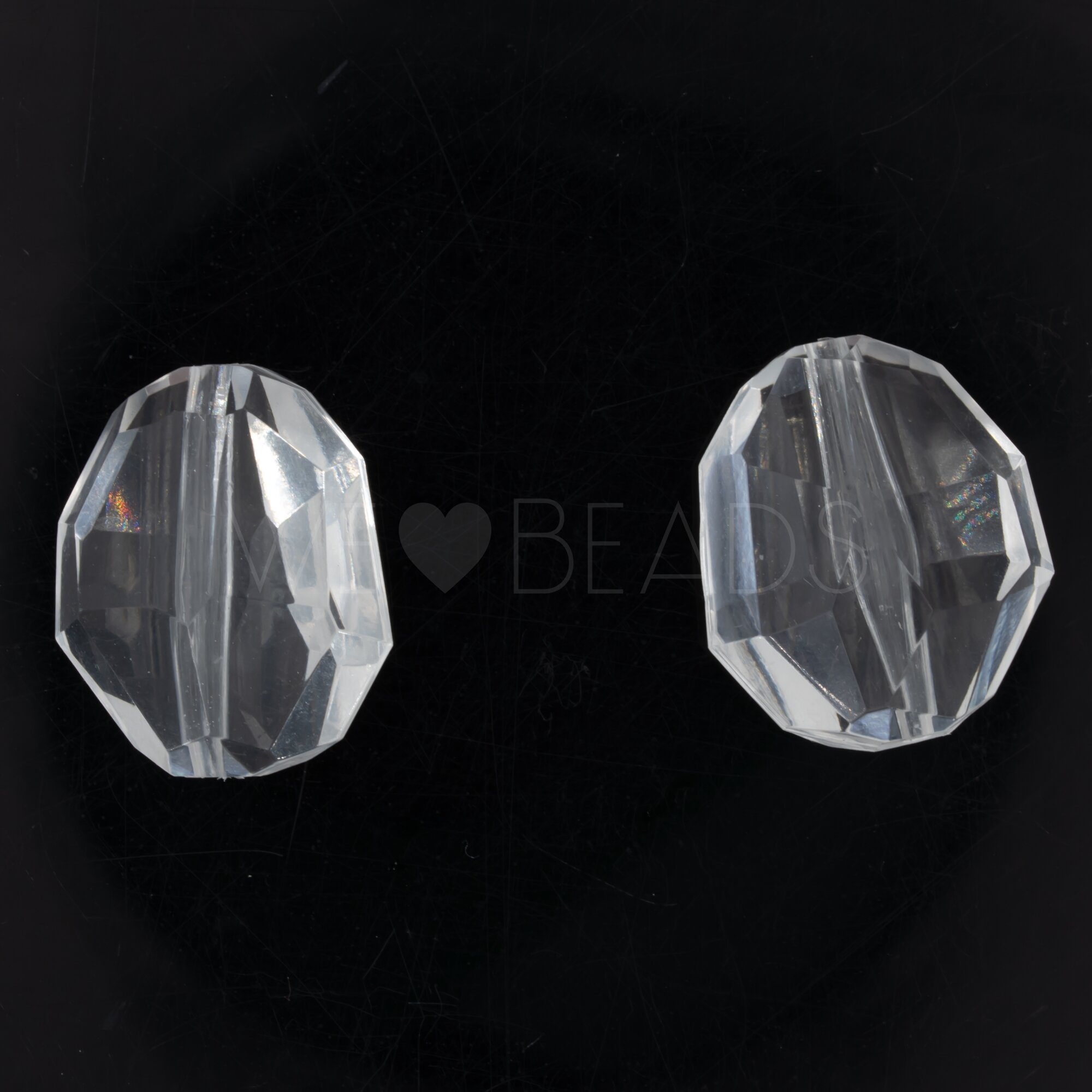 25x21 oval Perle in Kristall