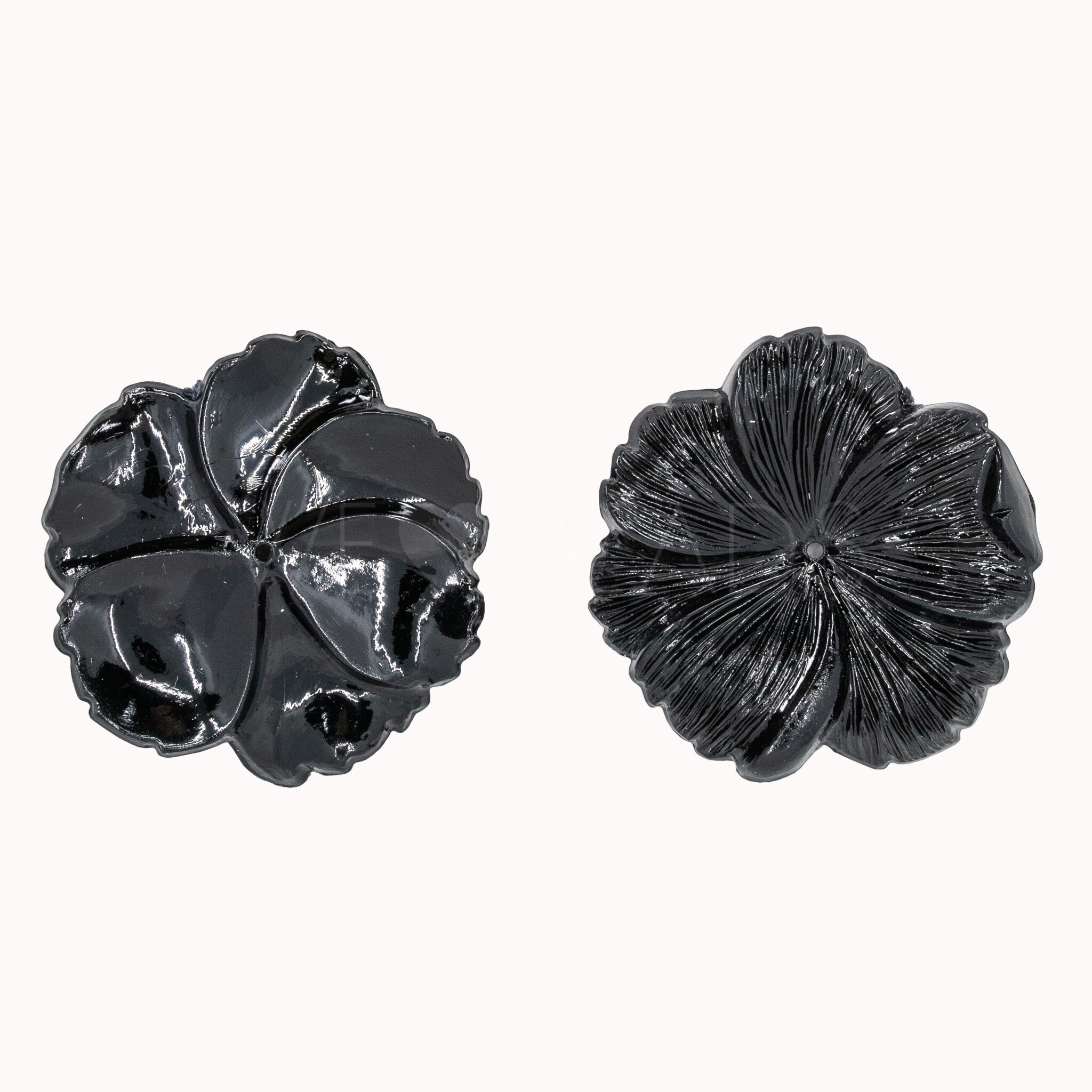33mm Blume Perle in schwarz
