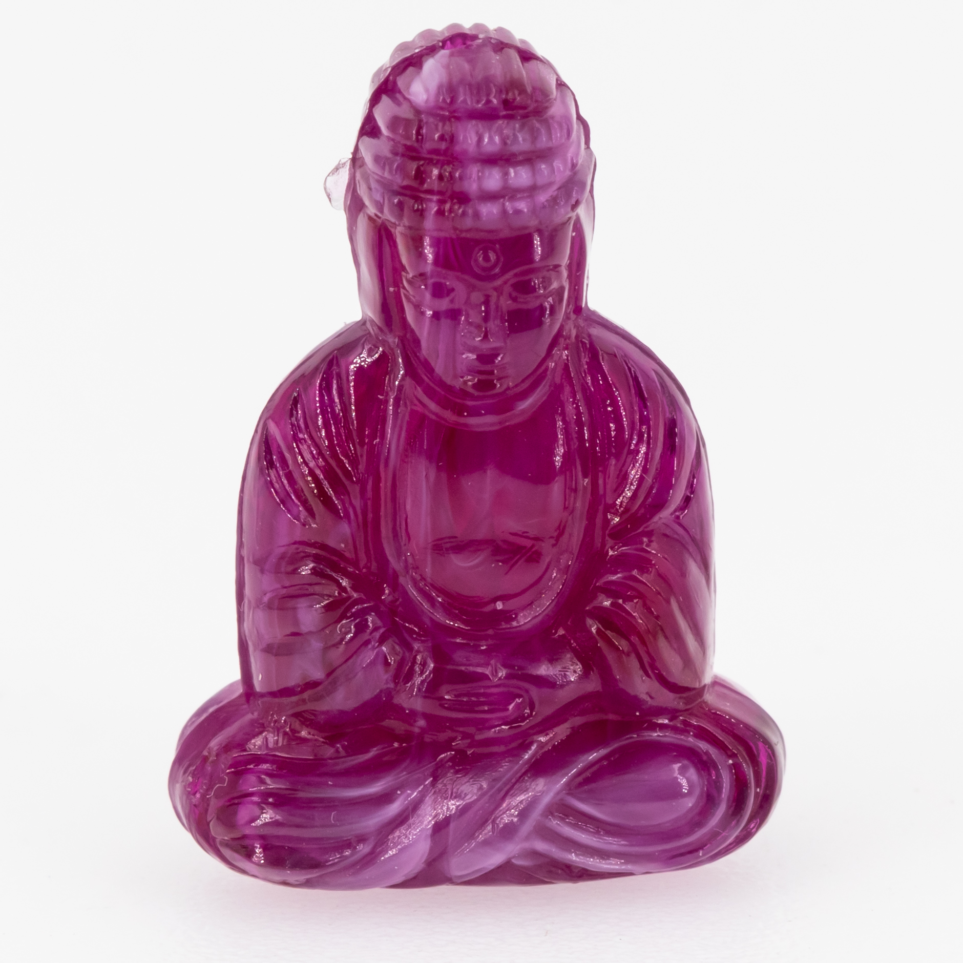 25x18 Buddha-Perle sitzend in lila  Marmor