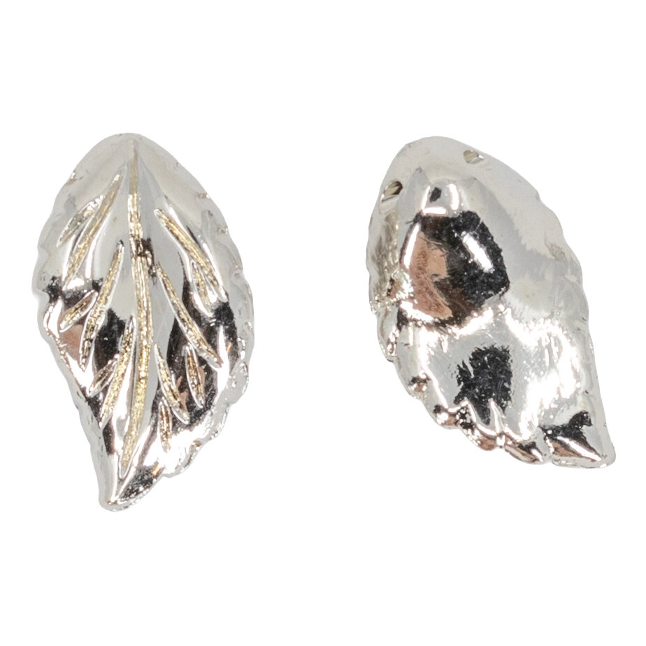 15mm Blatt Perle in silber