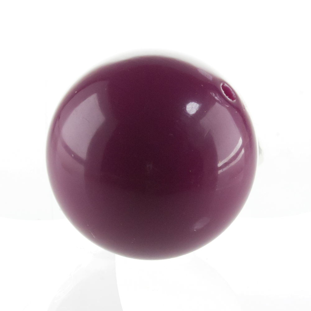 20mm Roundbead in deep orchid purple Opaque
