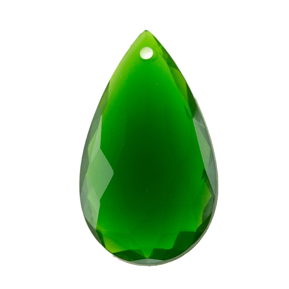 29x18 Tropfen Anhänger - laubgrün Opal