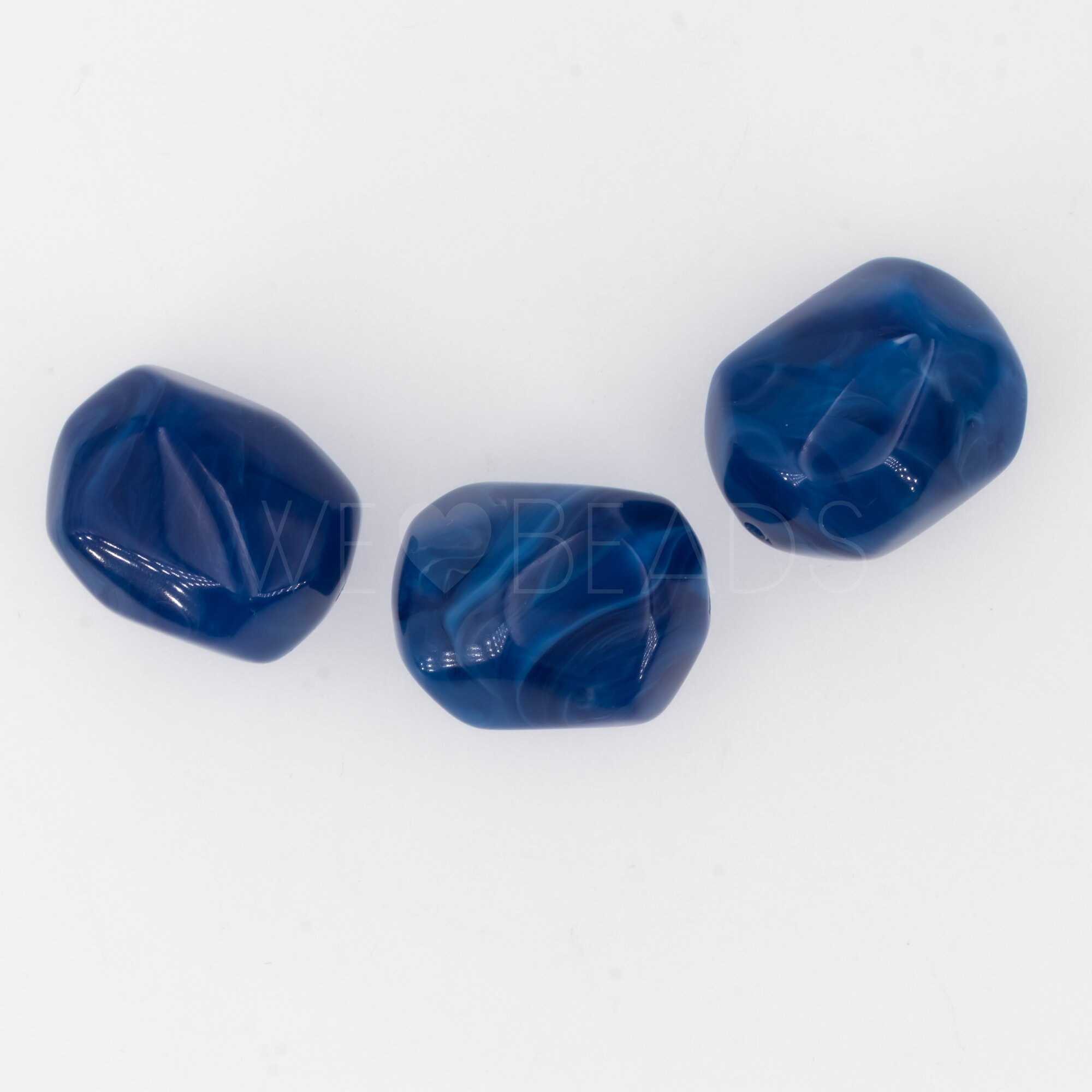 23x18 baroque Beads in blue