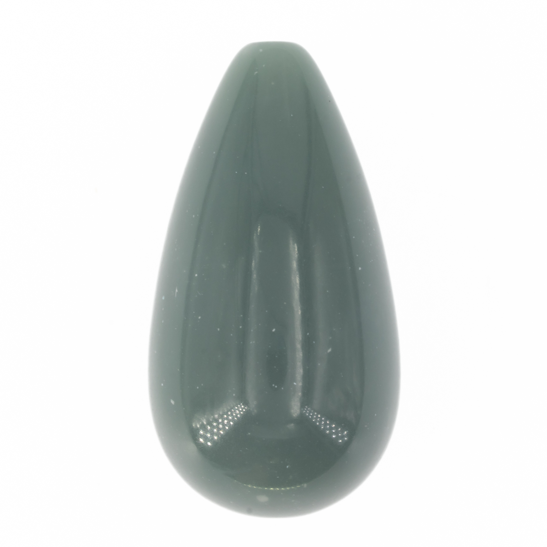 14x8 Tropfen perle - tiefes tannengrün Opal