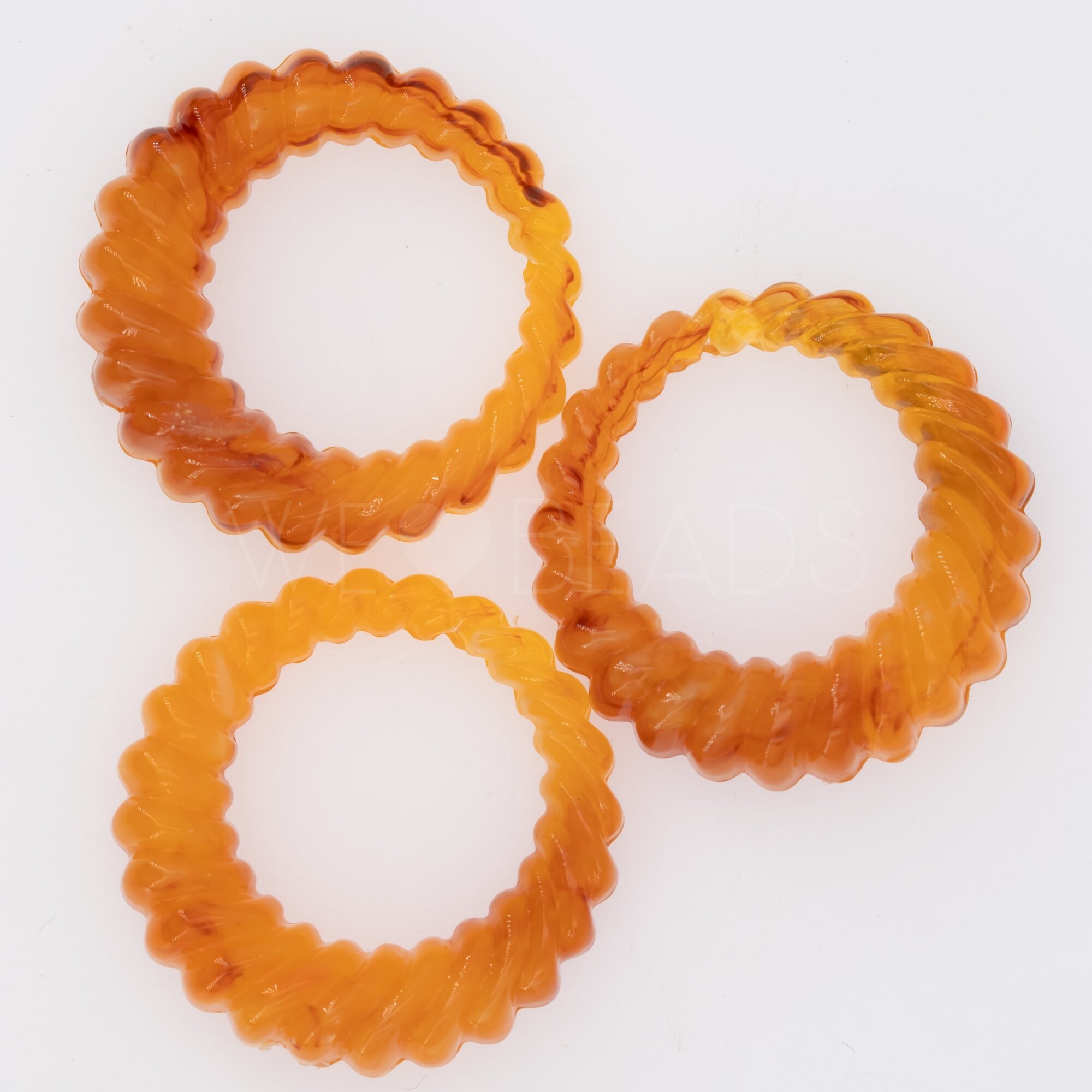 30mm Rund Anhänger in bernstein 