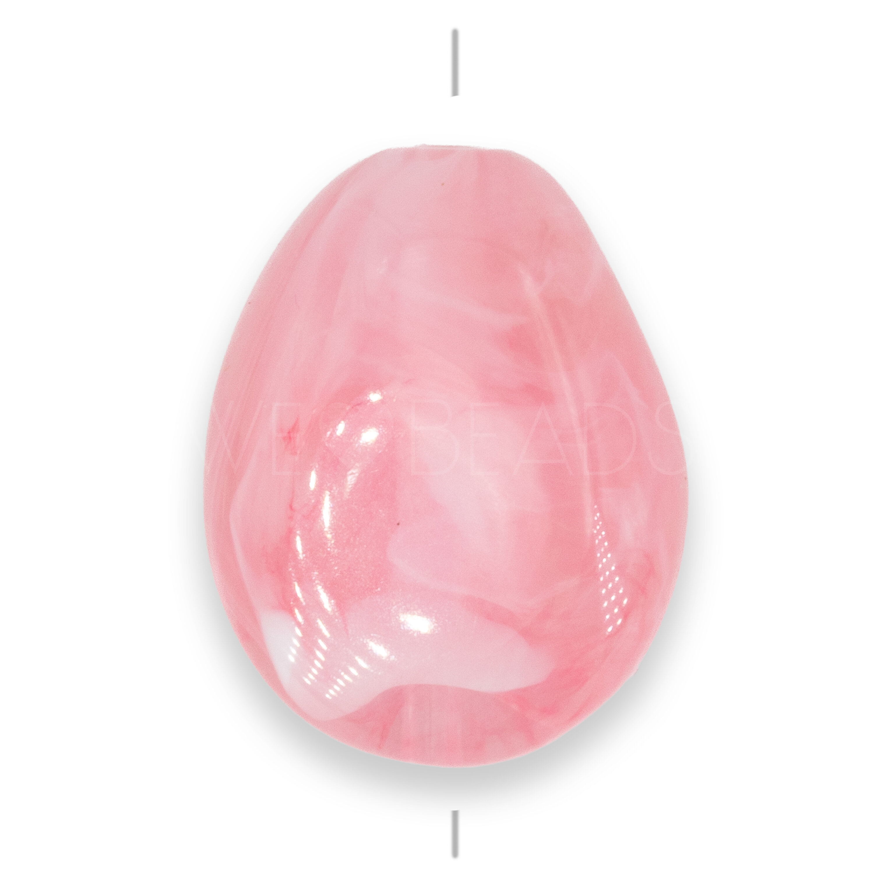 26x20 Perle Barock in Rosenquarz 