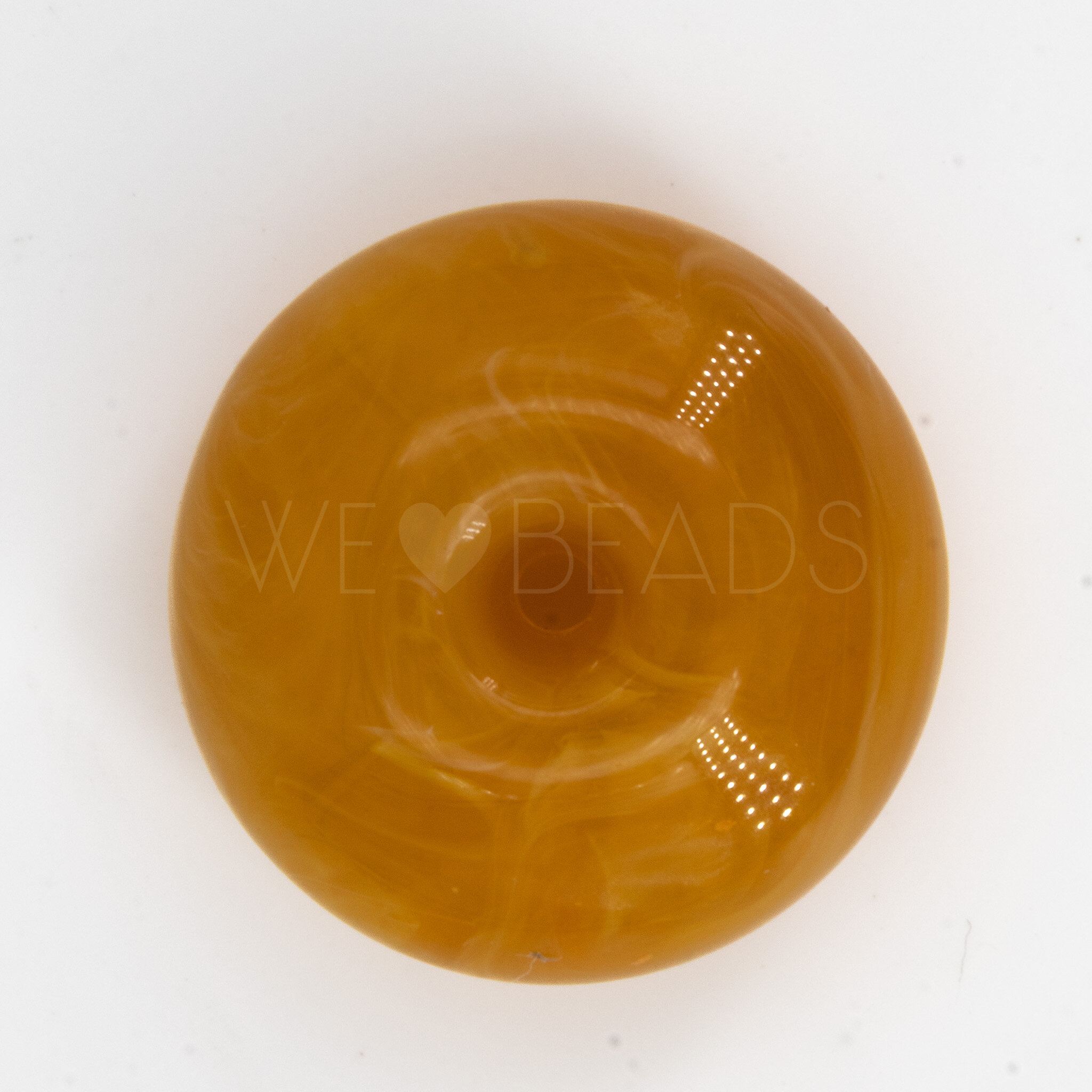 18mm Donut Beads in mustard yellow
