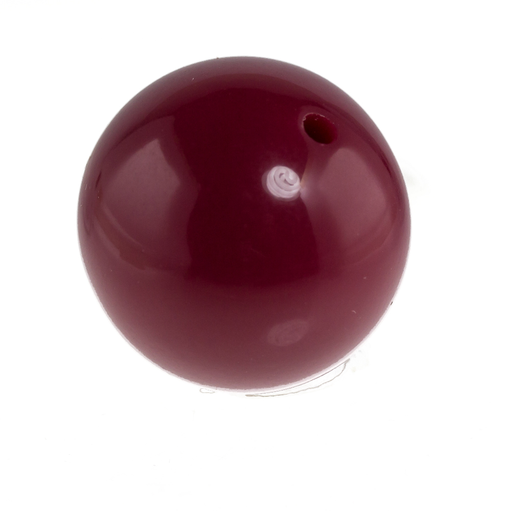 25mm Roundbead in berry red Opaque
