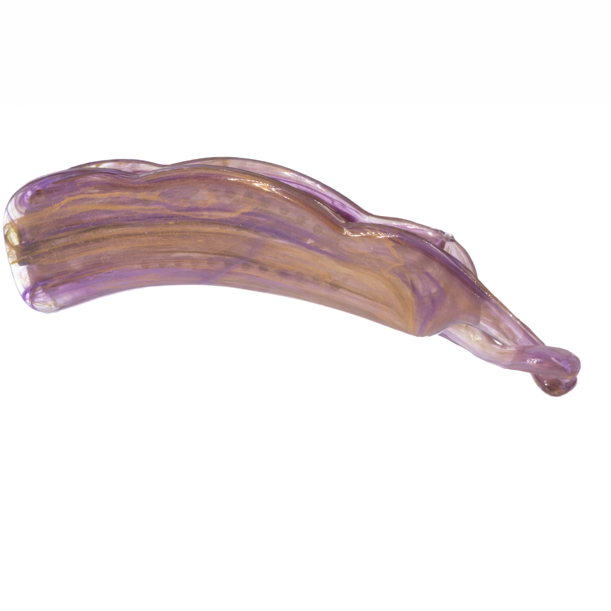 10cm Bananenspange in violett gold Marmor, Seide, Transparent, medium