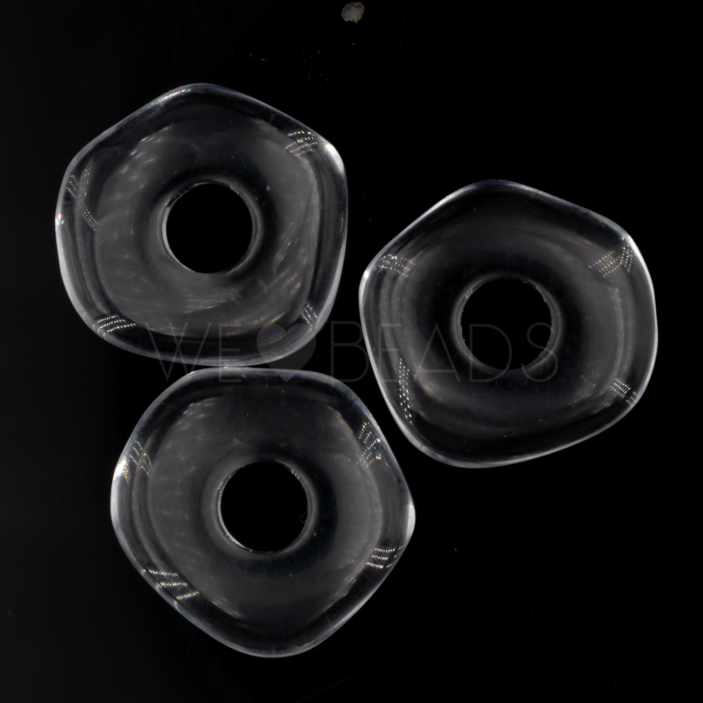 20mm Donut Beads in crystal
