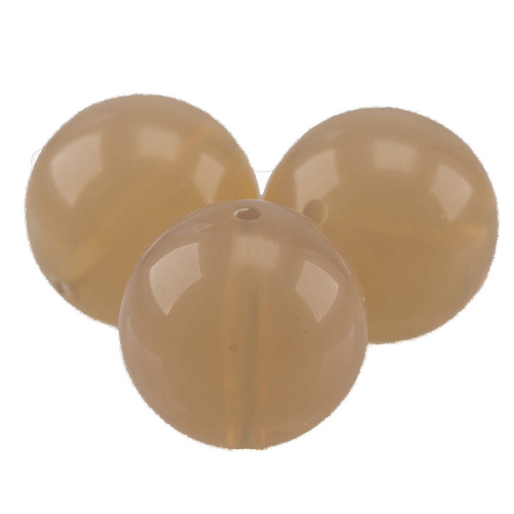12mm Roundbead in maple sugar beige Opal