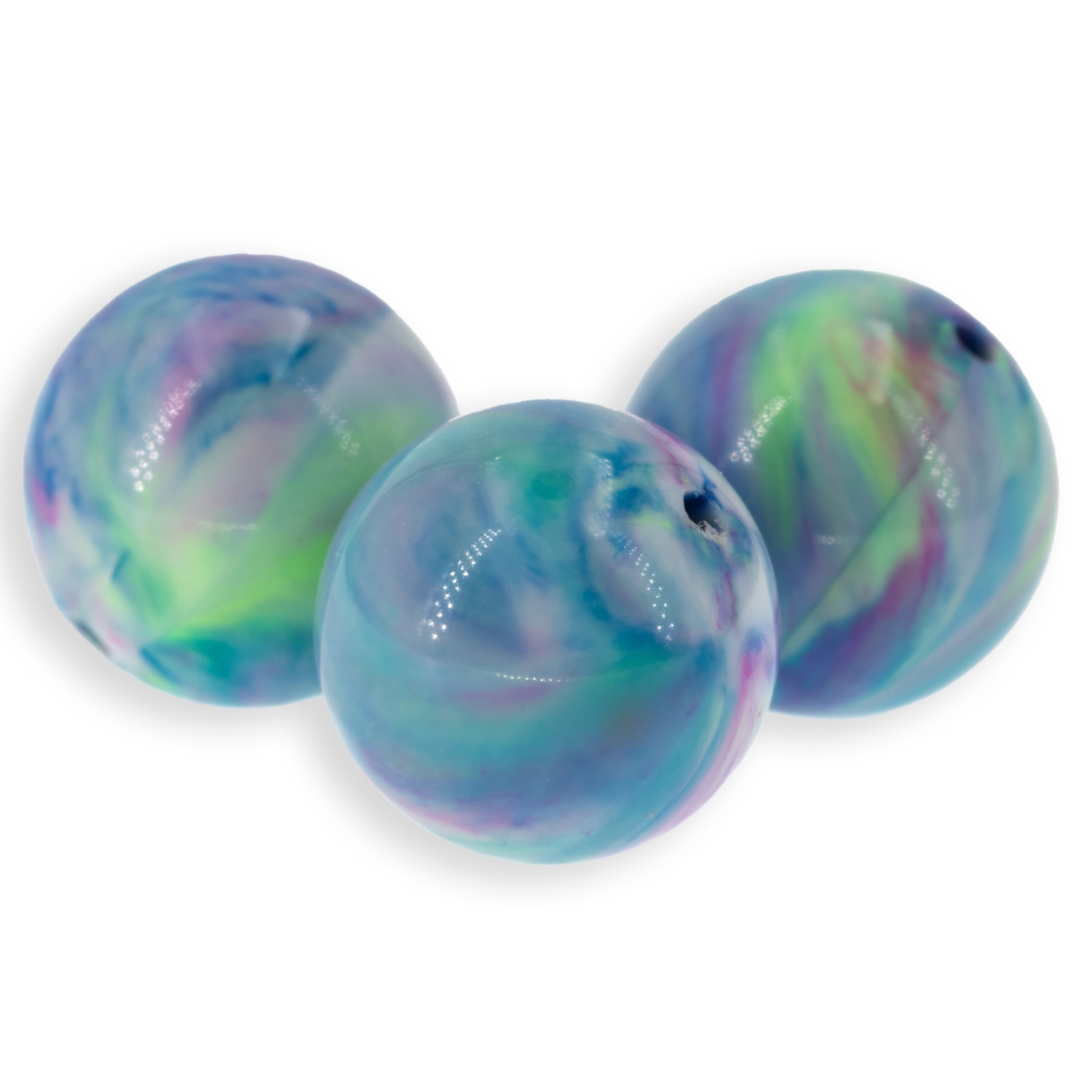 12mm Rundperle in  Zuckerwattenhimmel Marmor