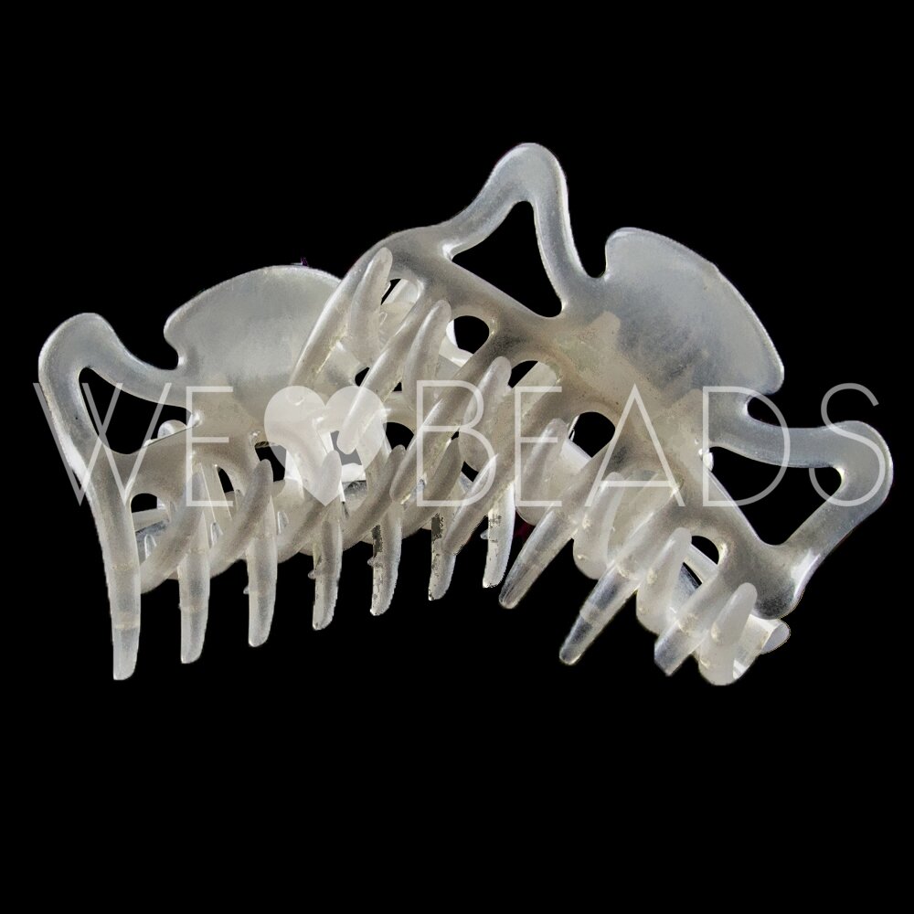 Haarklammer in weiß , medium