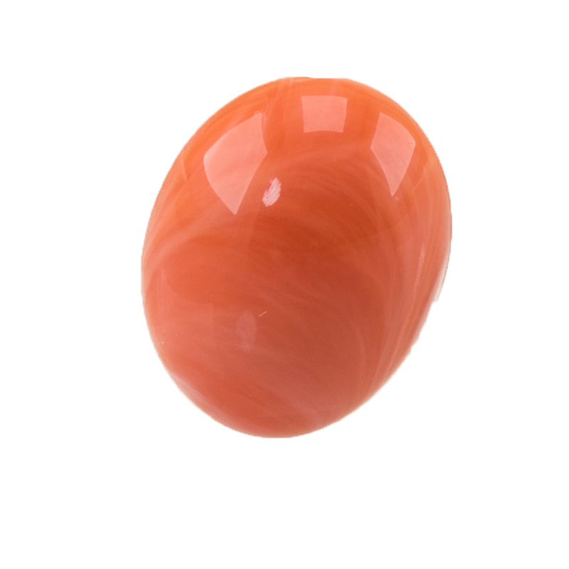 14x10 Cabochon oval - flamingo rot Marmor