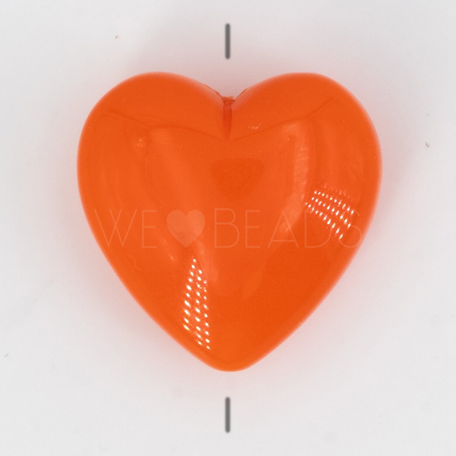 18mm Heart Beads in orange