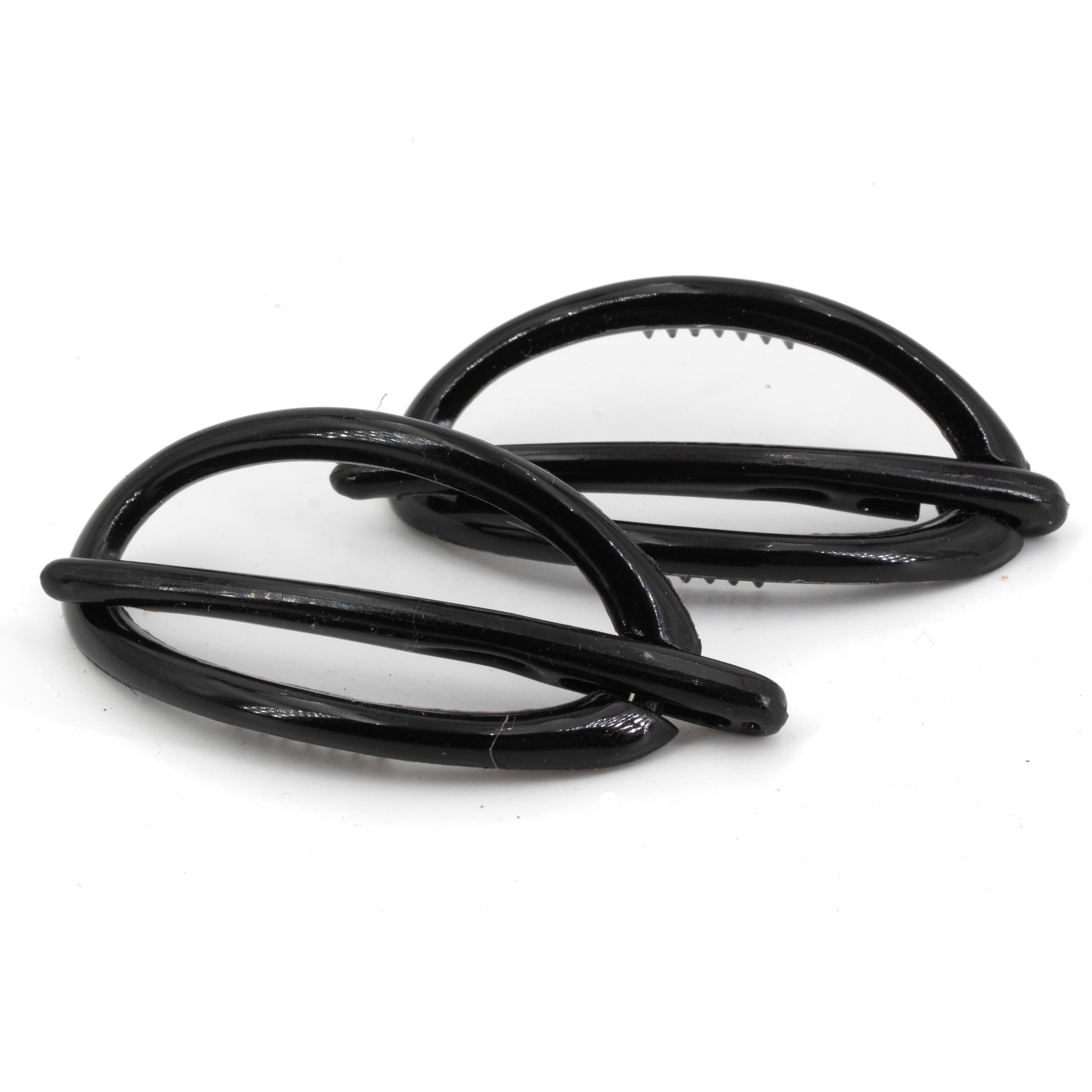Libellenspange in schwarz Satt, medium