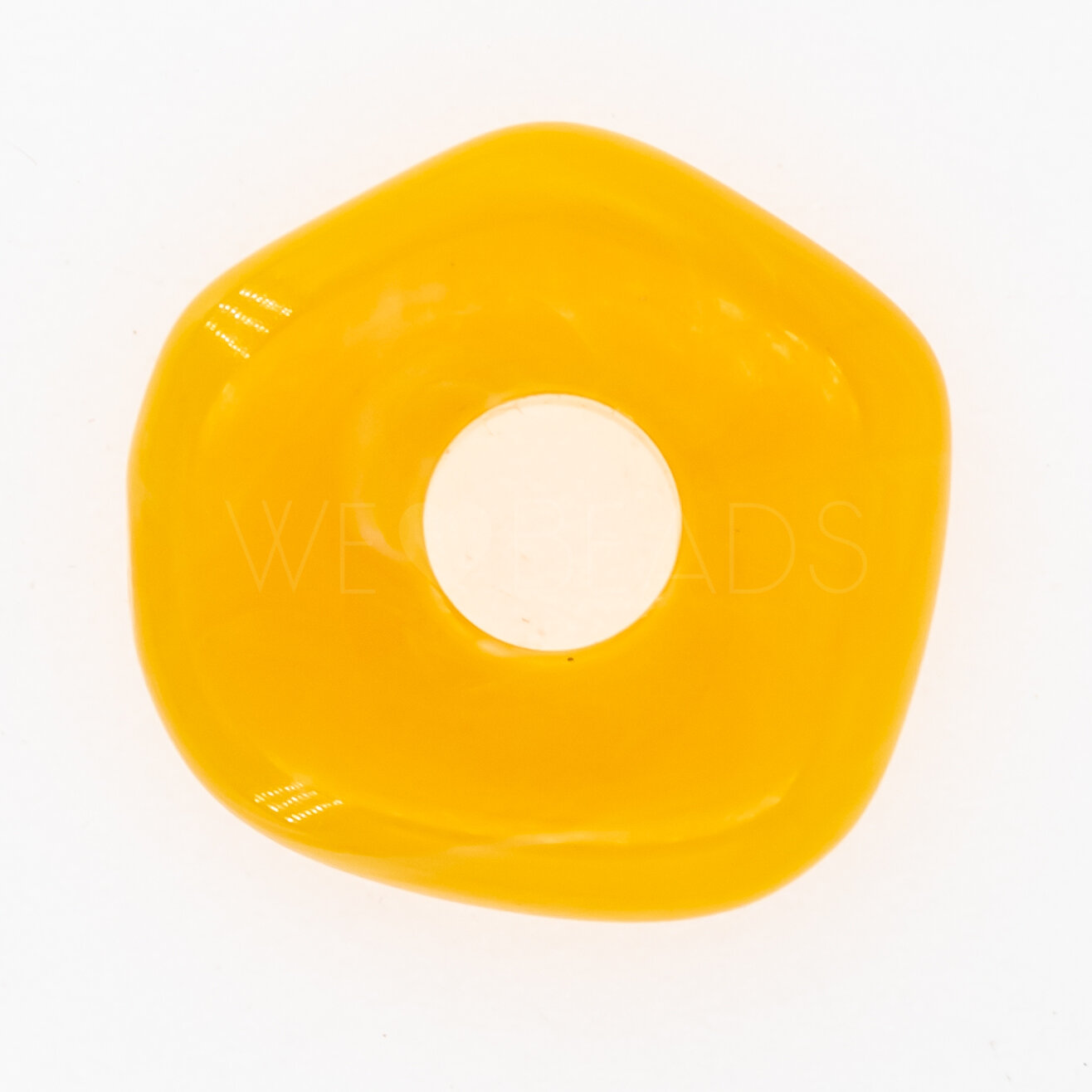20mm Donut Beads in mango orange