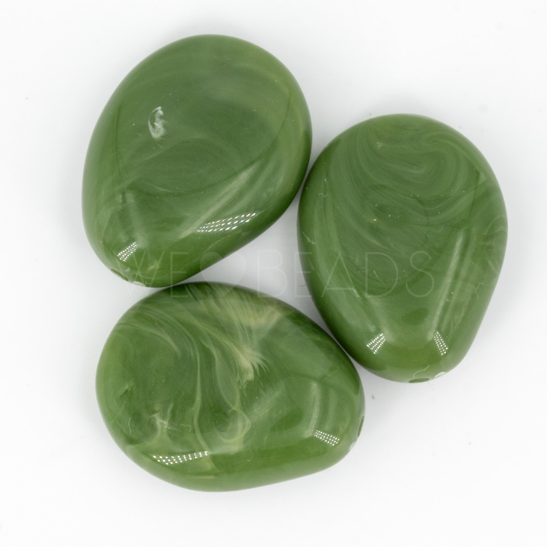 22x17 Perle Barock in dunkeles jadegrün