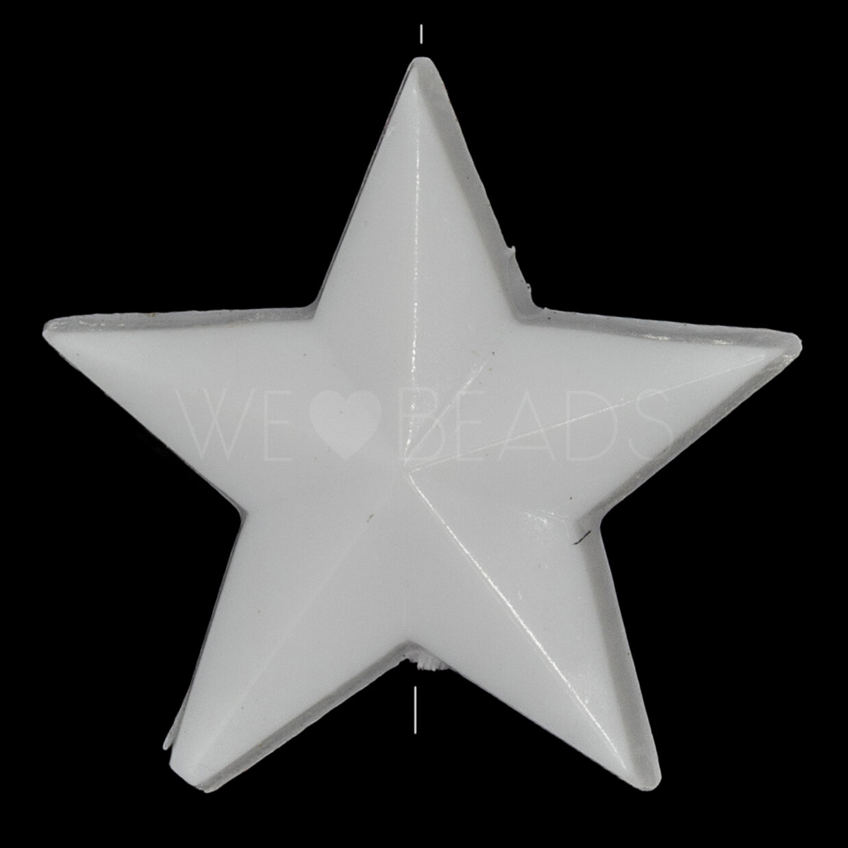 14mm Star Beads in white
