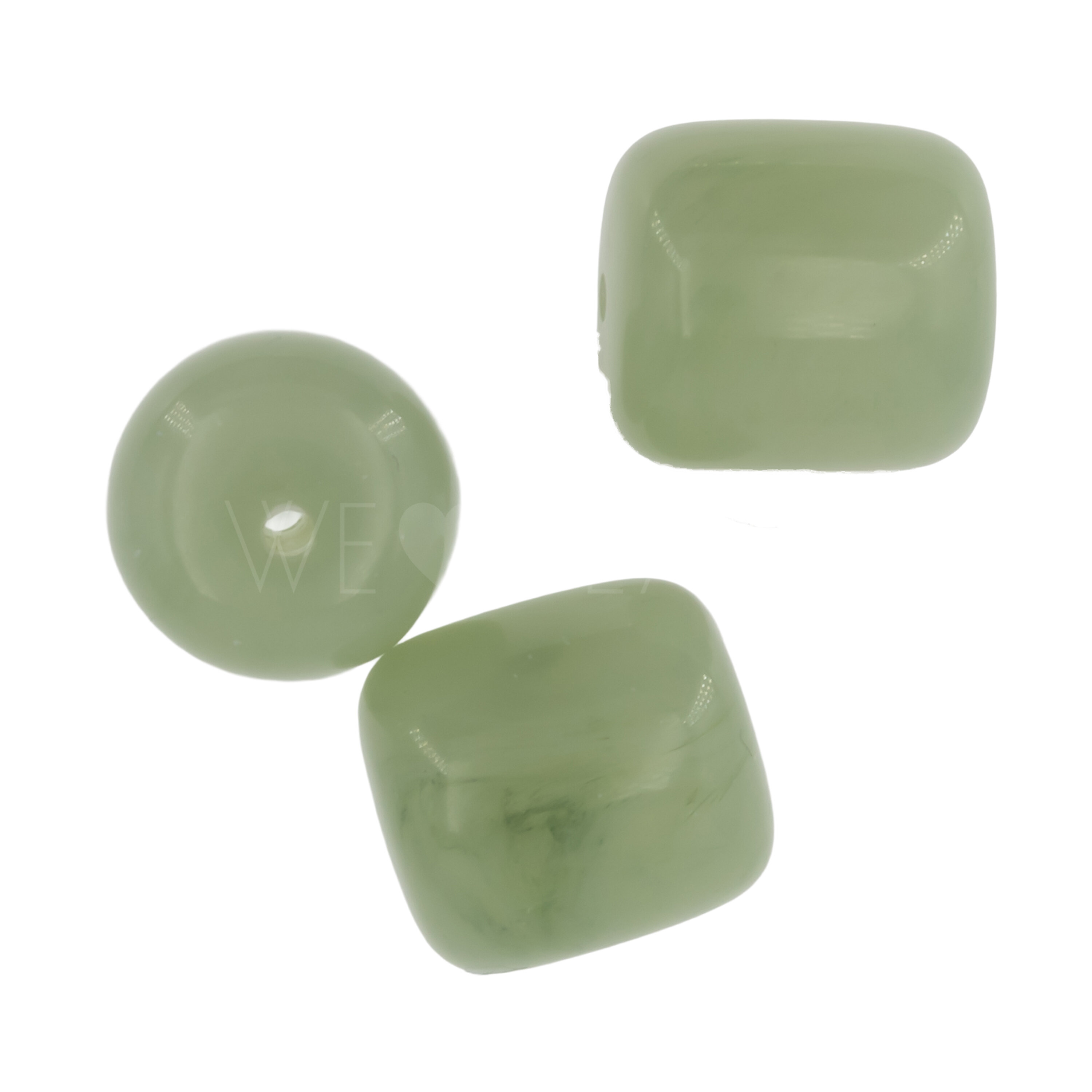 13x12 cylinder Beads in jade