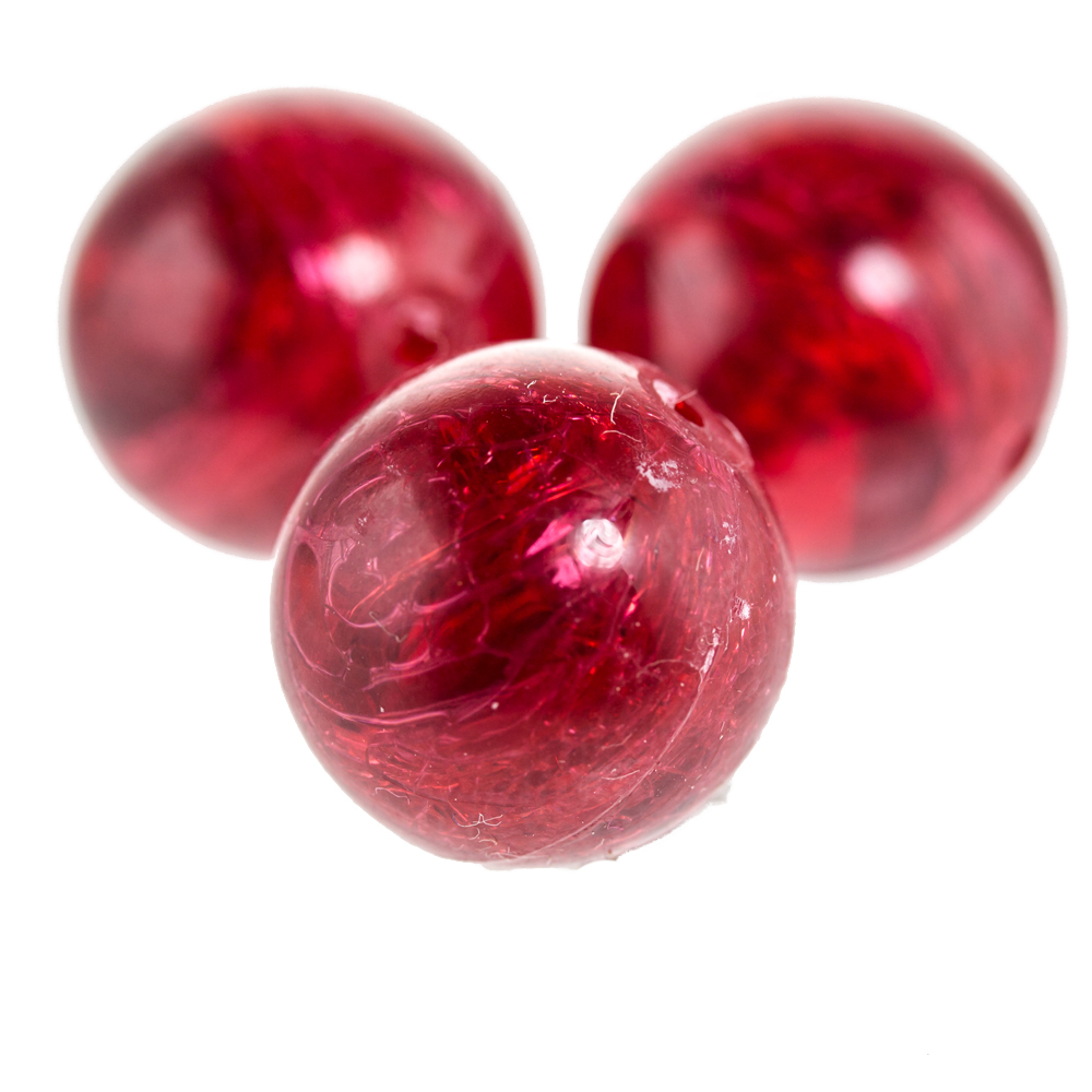 16mm Roundbead in Red Crystal Crash