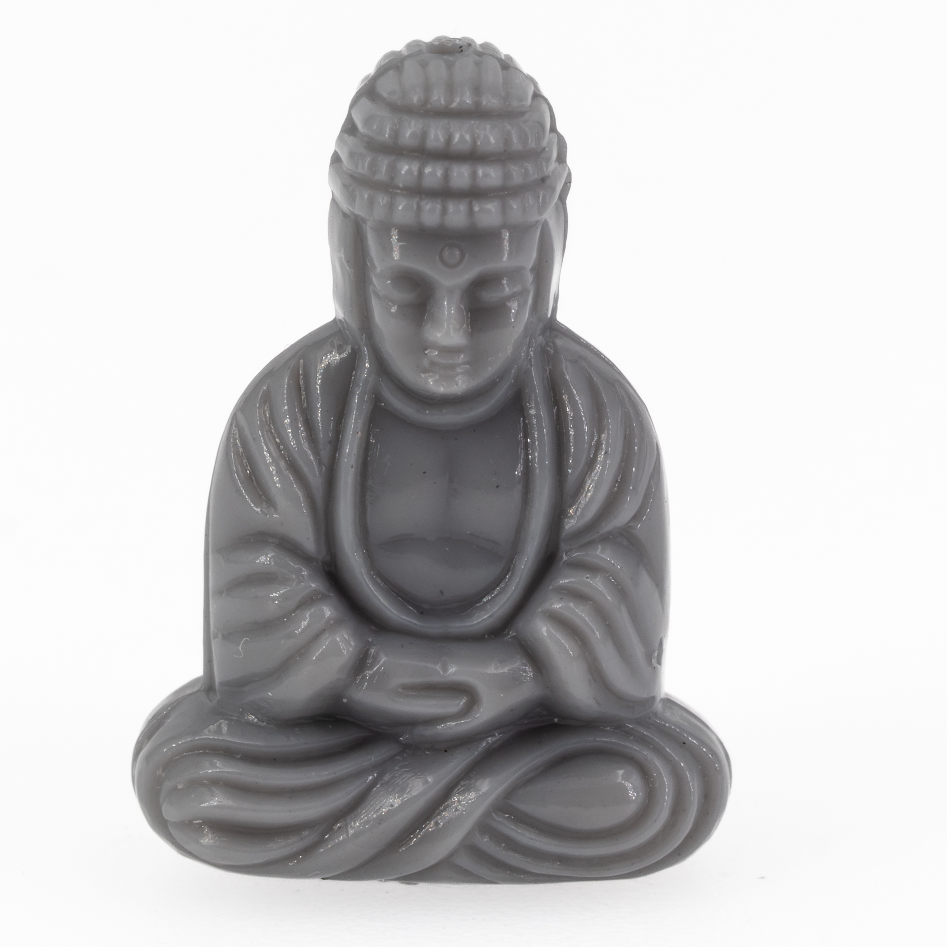 25x18 Buddha-Perle sitzend in grau Satt