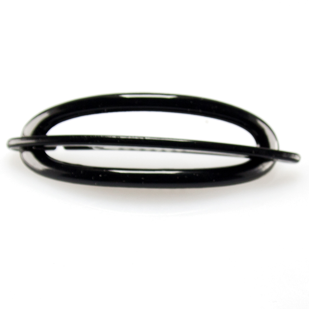 Libellenspange in schwarz Satt, medium