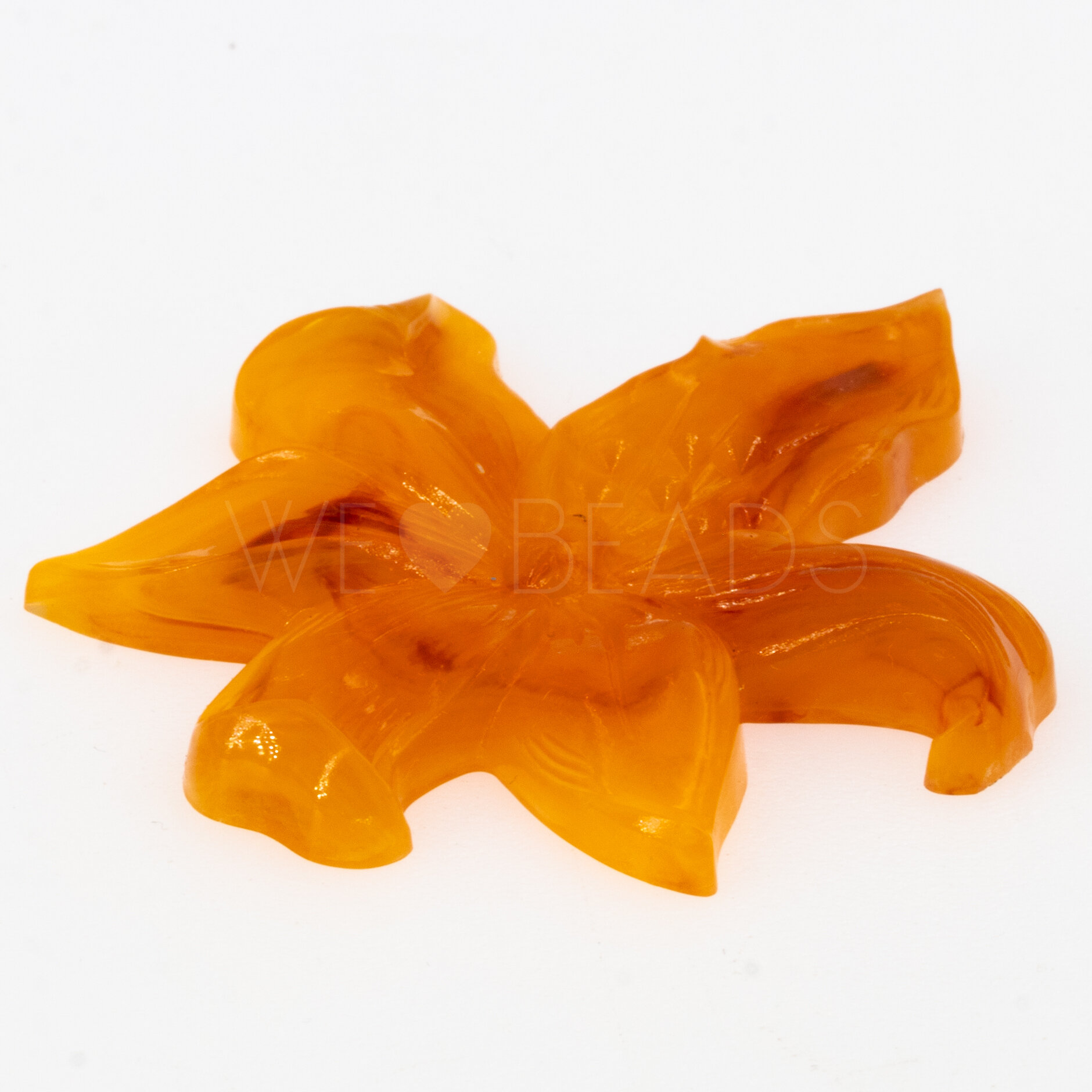 49mm Flower Cabochon in amber