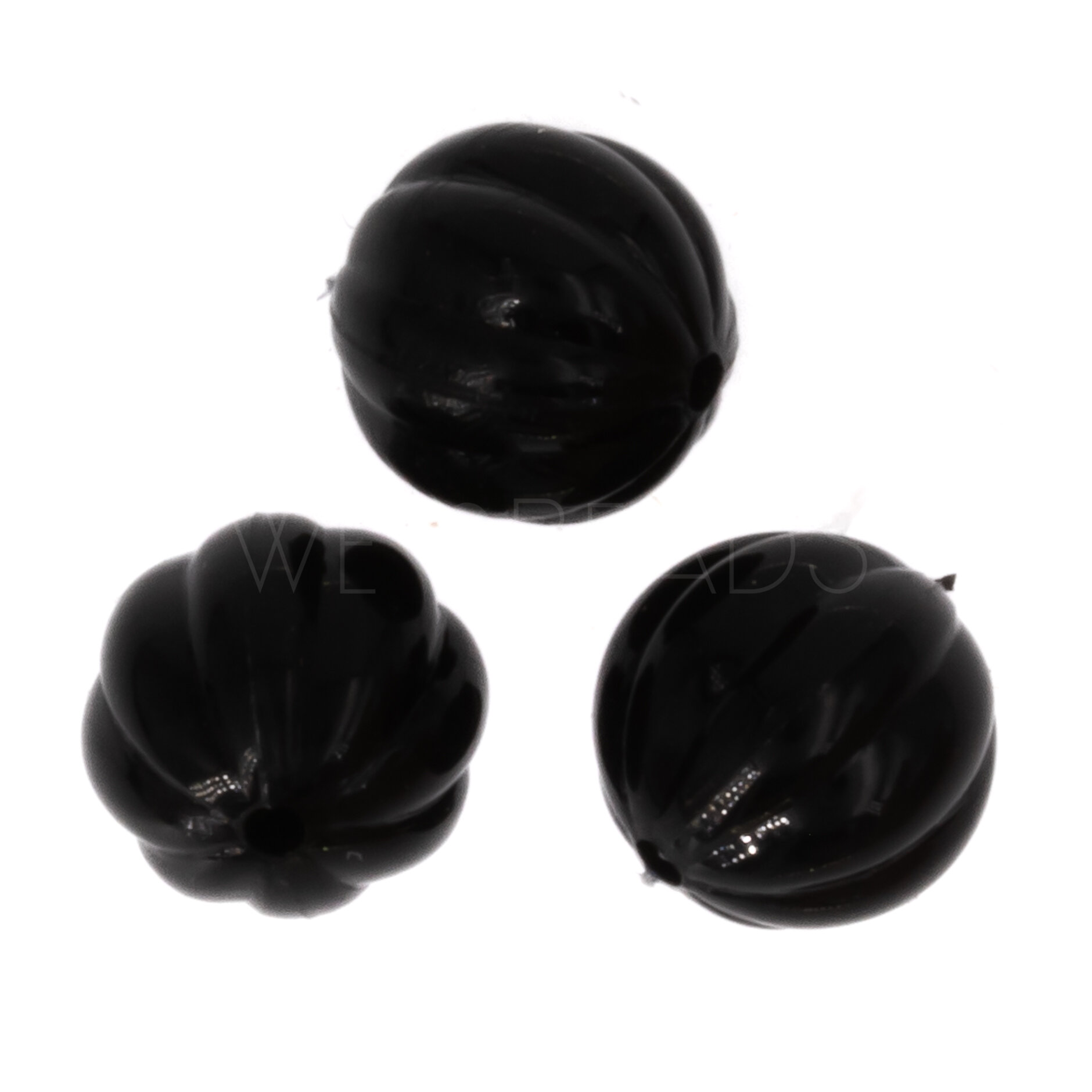 8mm Perle Rund in schwarz