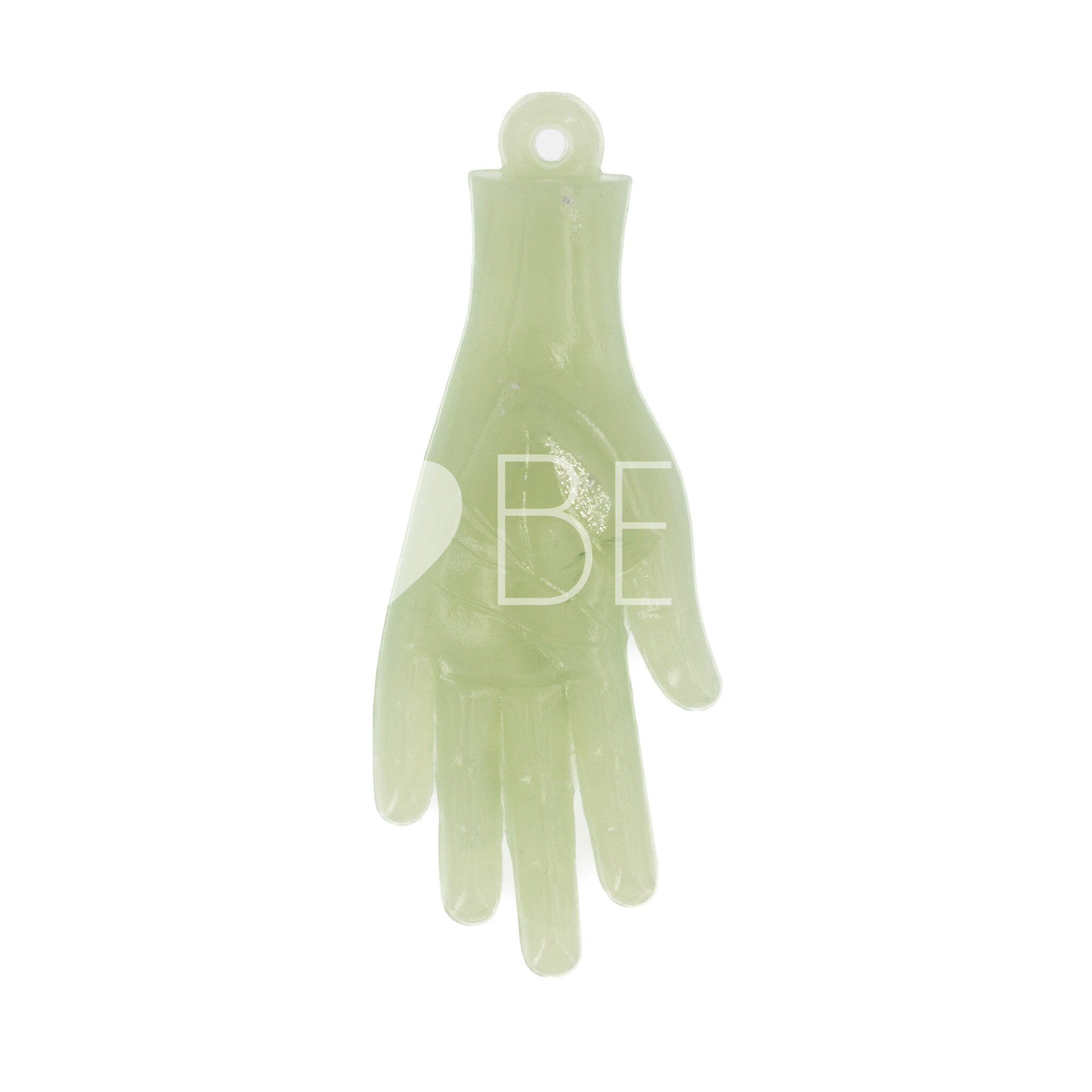 40x16 Hand Anhänger in jade  Marmor