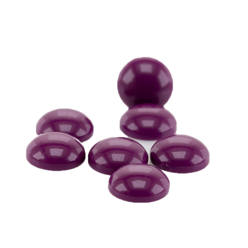 10mm Cabochon oval - flammenblumen lila Satt