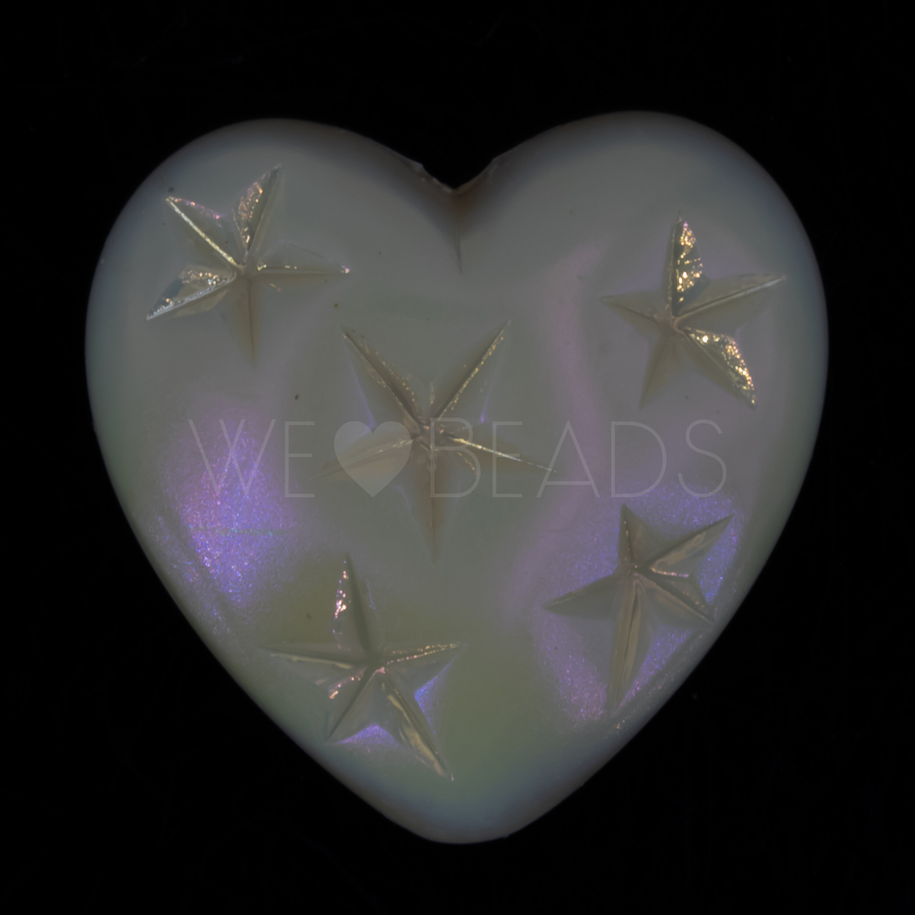 14mm Herz-Perle in radiant elfenbein Satt, AB, radiant glanz