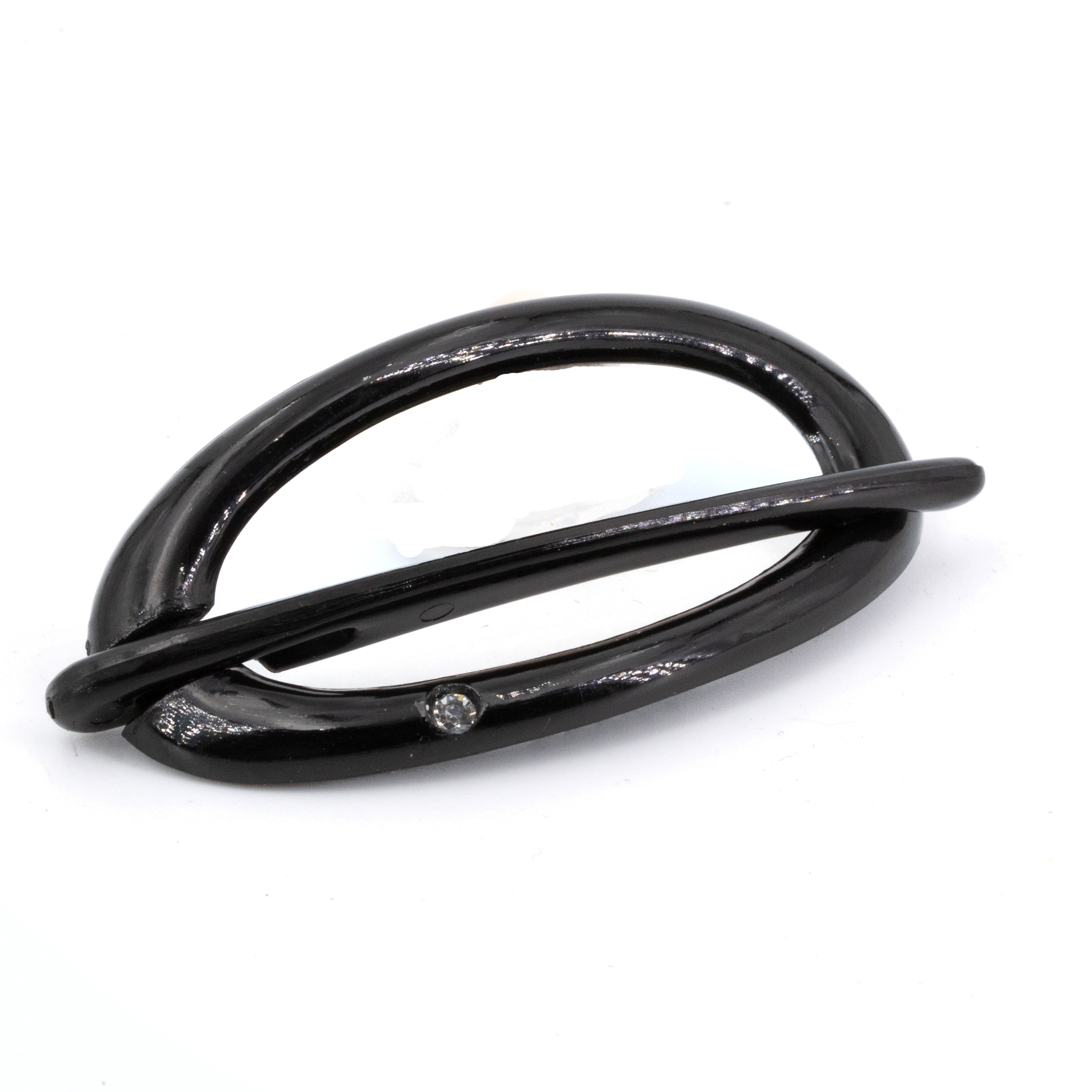 Dragonfly clip mit strass in black Opaque, medium