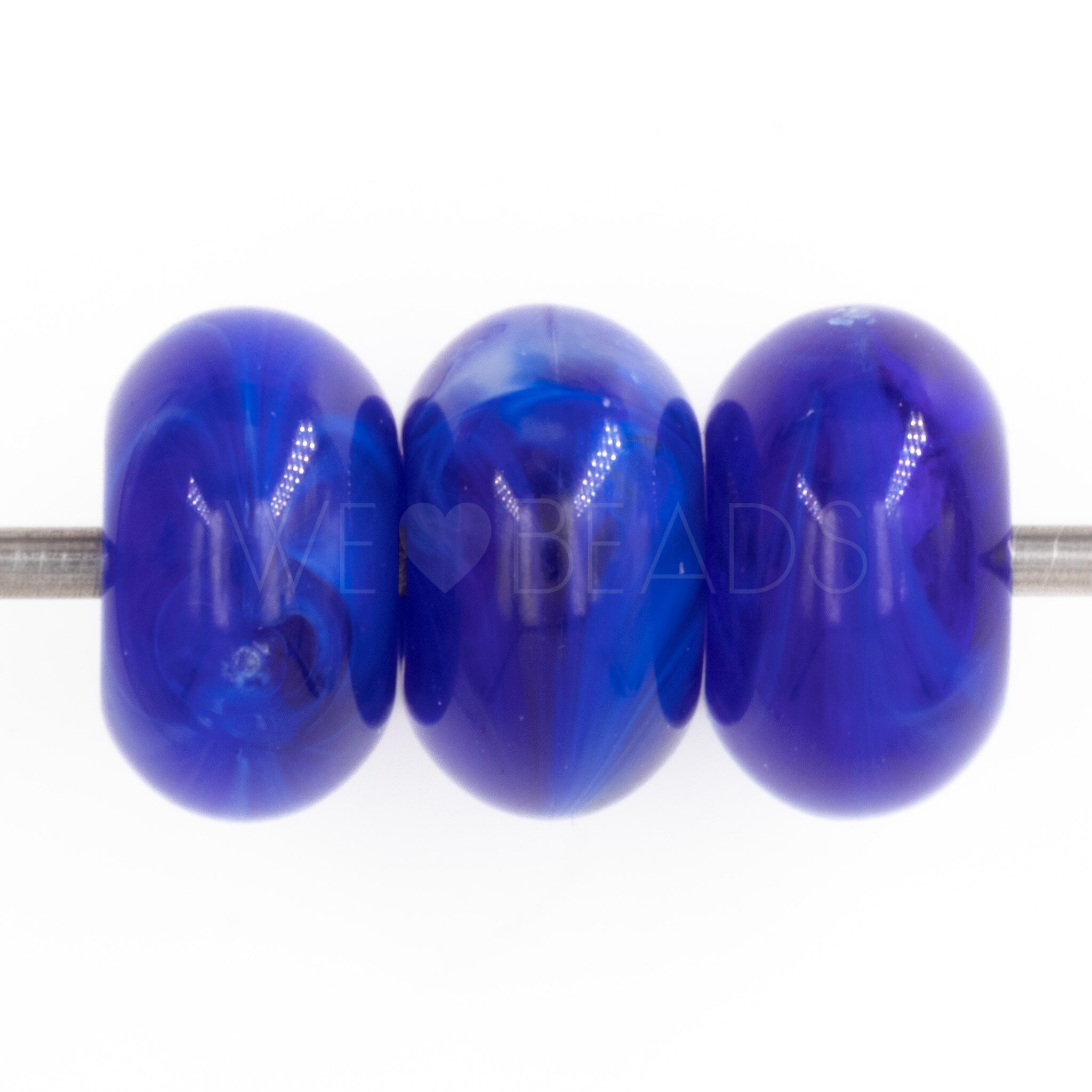 10mm Donut Beads in royal blue