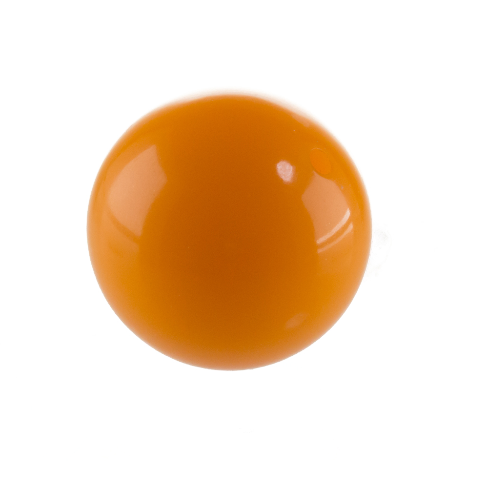 20mm Rundperle in  mango orange Satt
