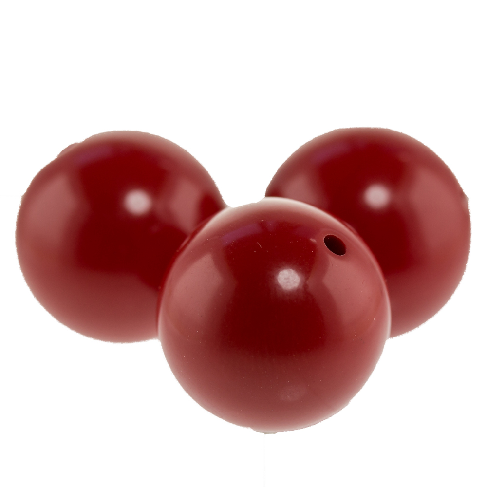 12mm Rundperle in  rot Satt